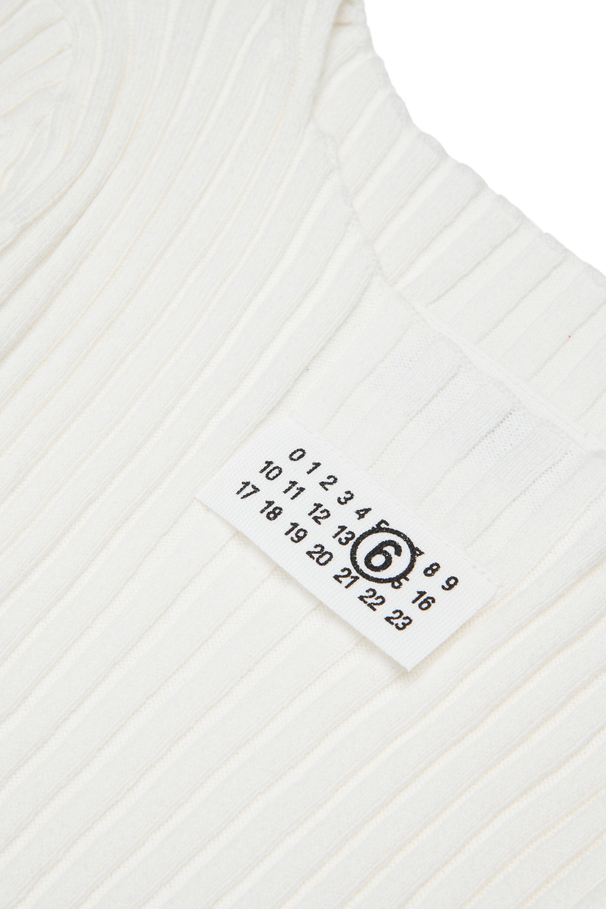 Vestido largo de canalé con logo