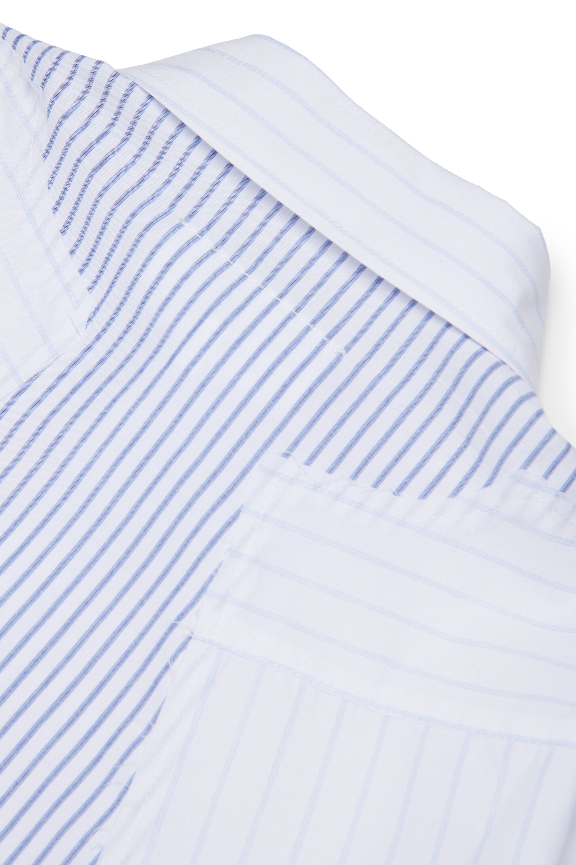 Robe chemise courte à rayures