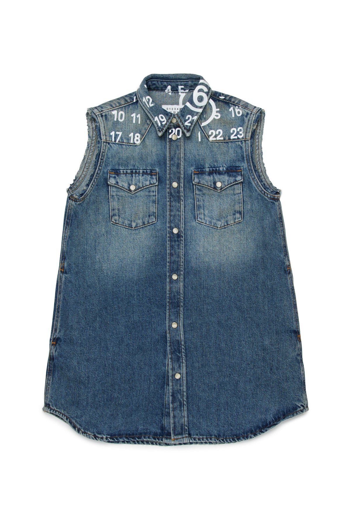 Robe en denim sans manches