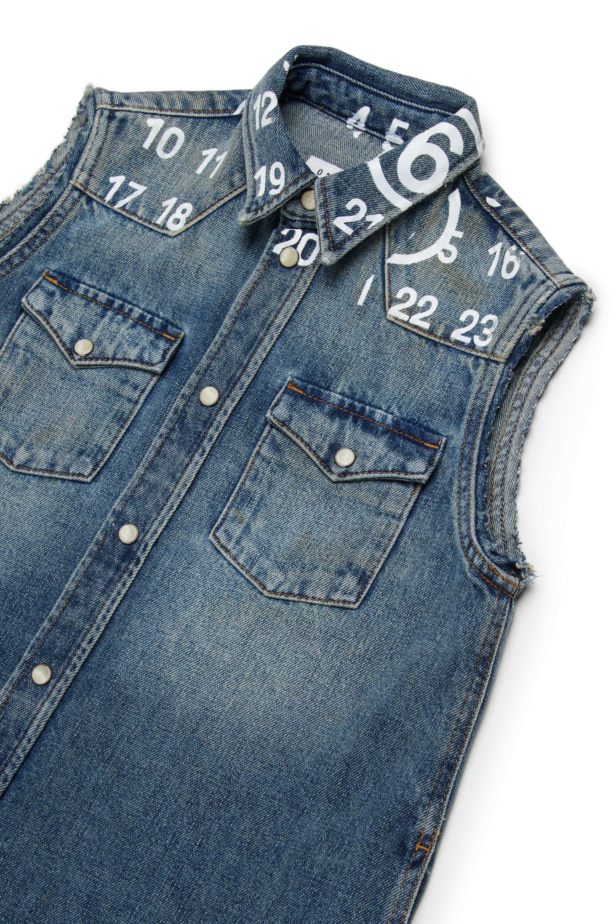 Abito senza maniche in denim