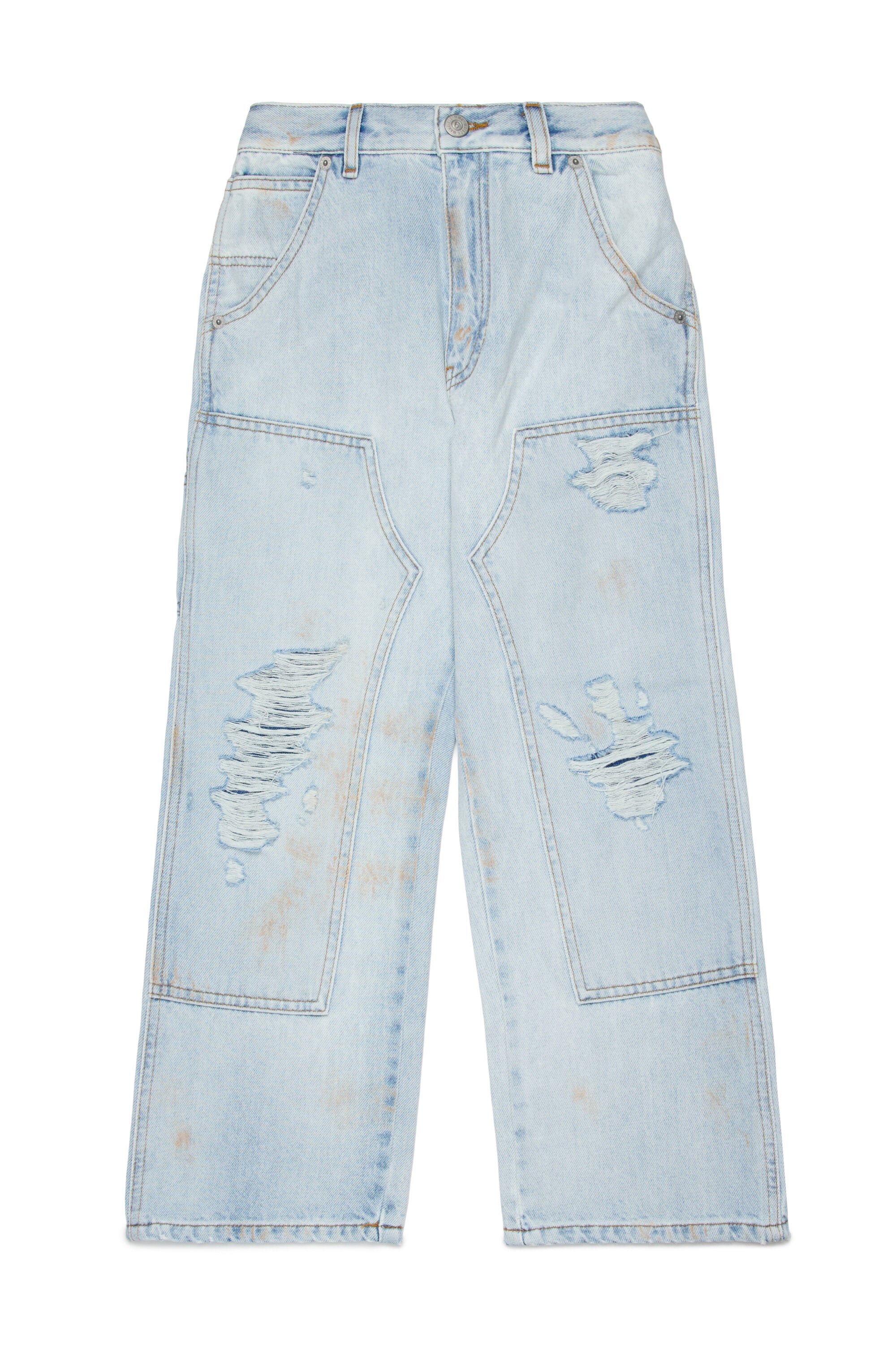 Relaxed Jeans in heller Waschung