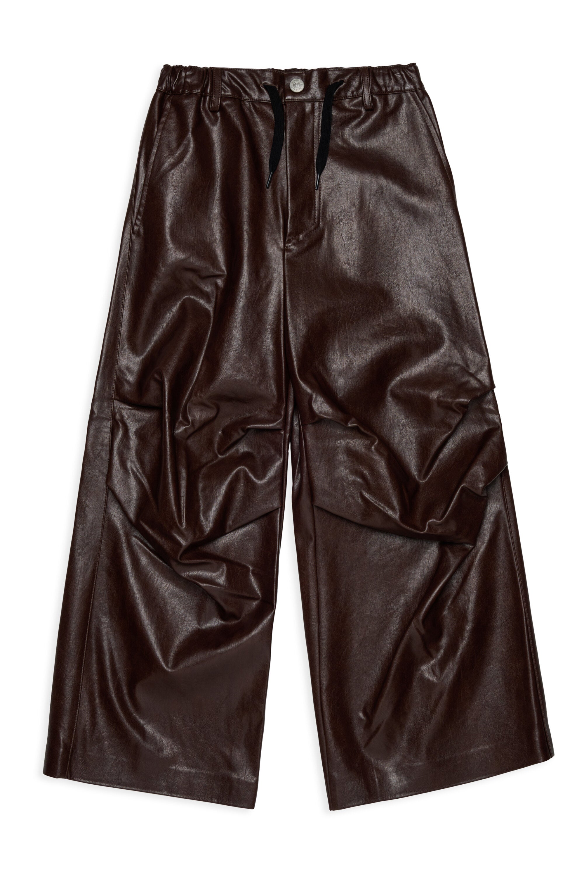 Coated wide leg pants
