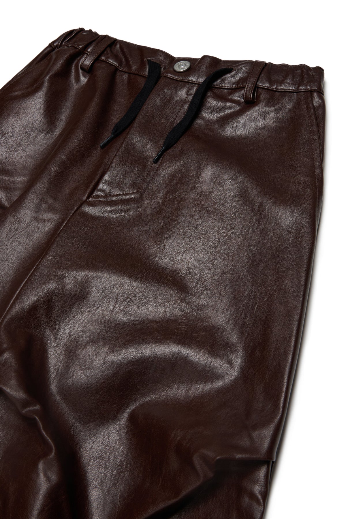 Pantalon wide leg effet enduit