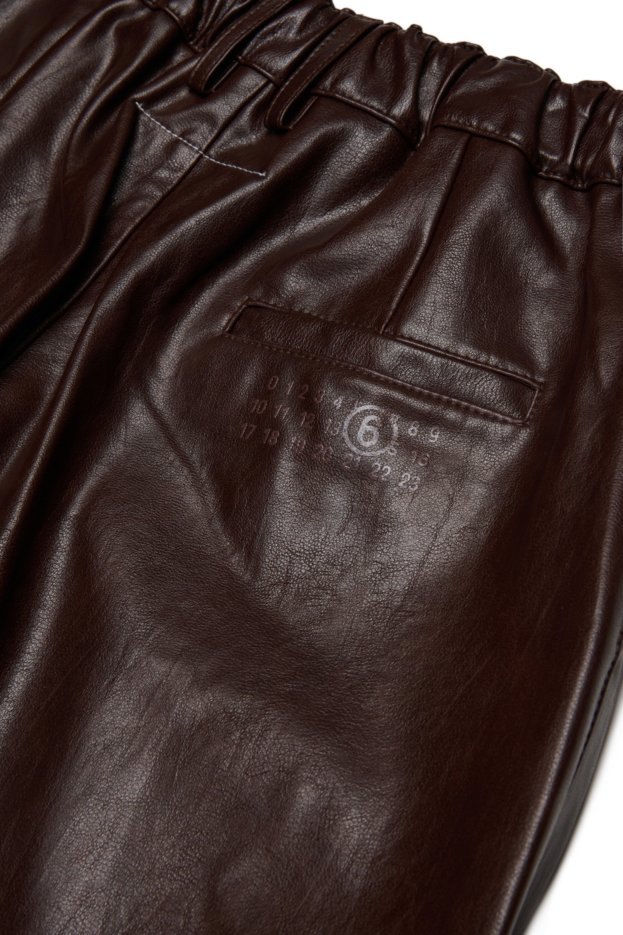 Coated wide leg pants