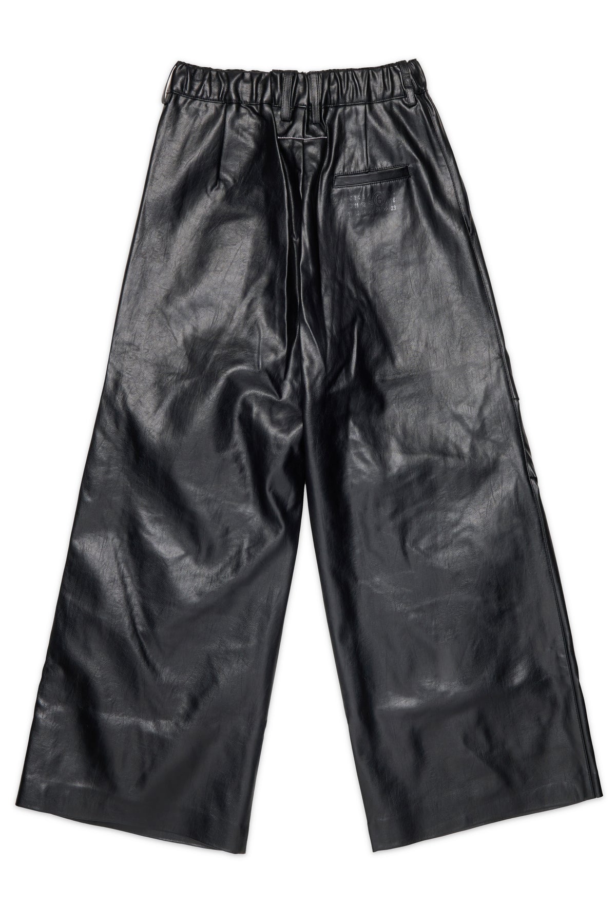 Pantalón corte wide efecto revestido