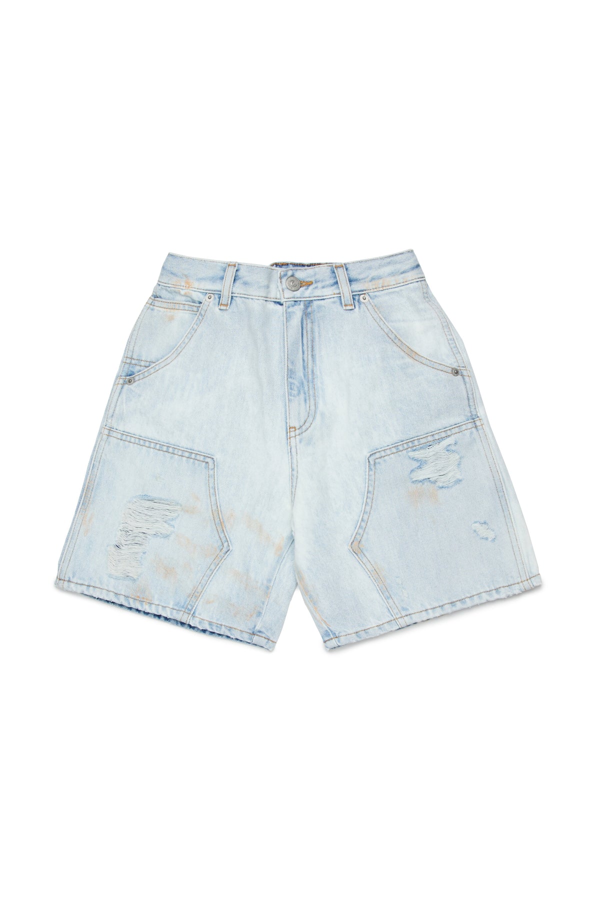 Jeansshorts mit Used-Effekt
