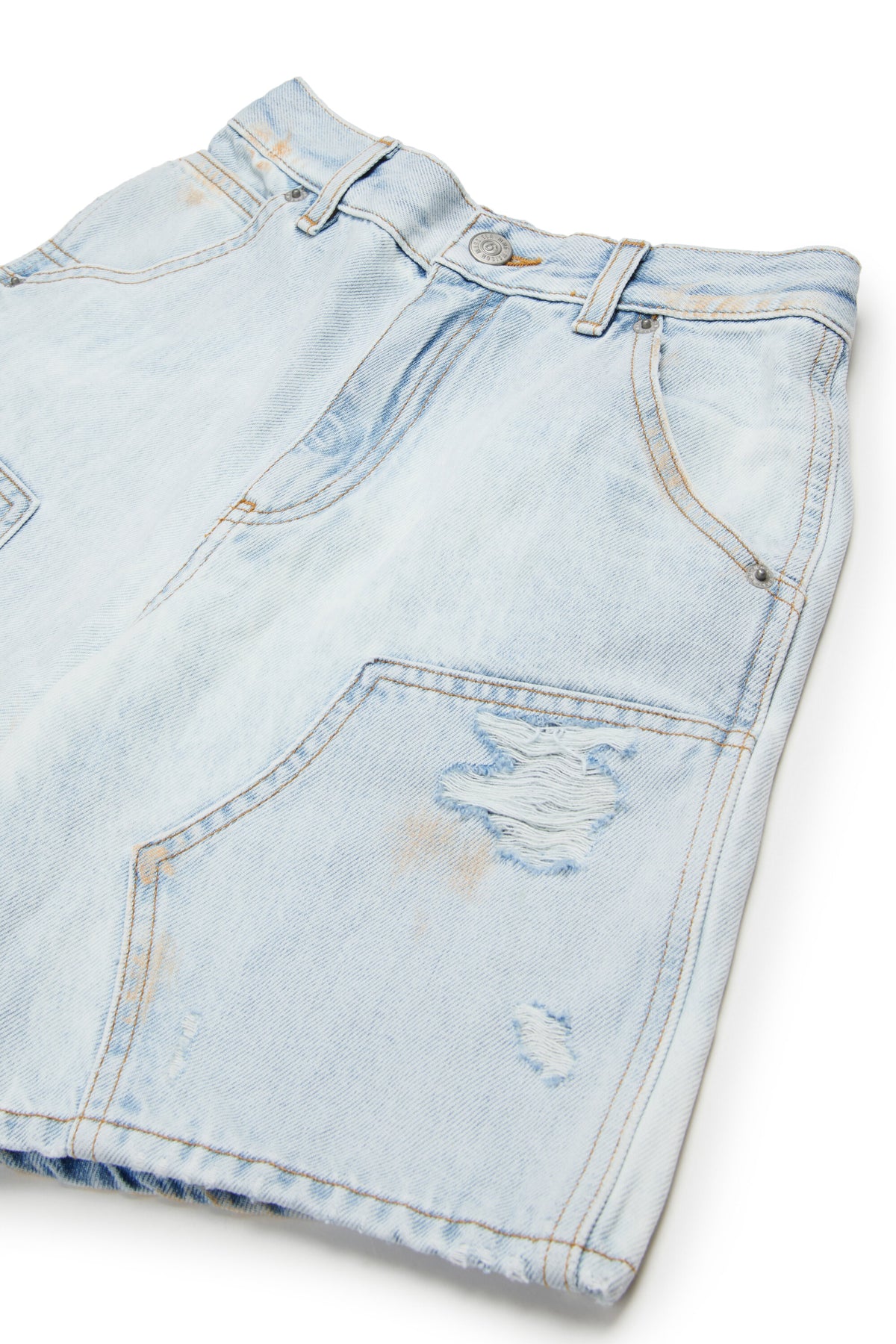 Jeansshorts mit Used-Effekt