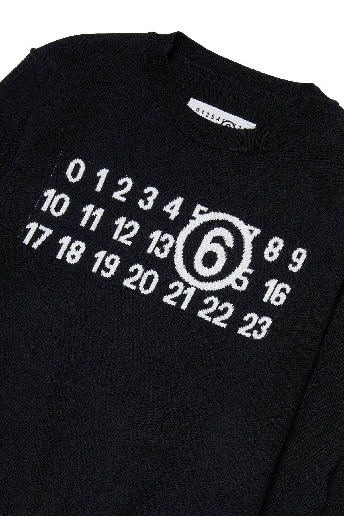 Rundhalsausschnitt-Pullover mit Zahlenlogo