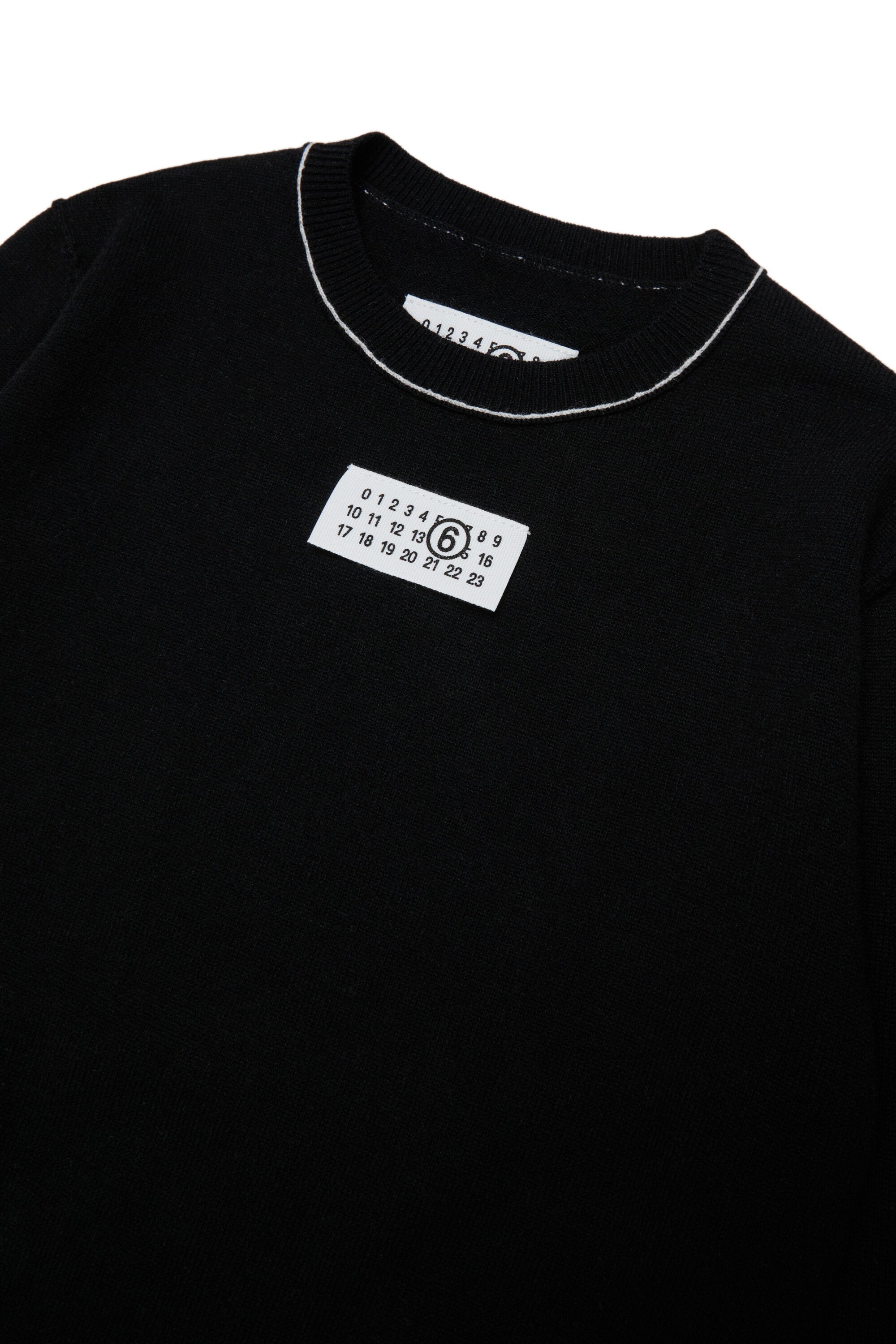 Pullover girocollo in misto lana