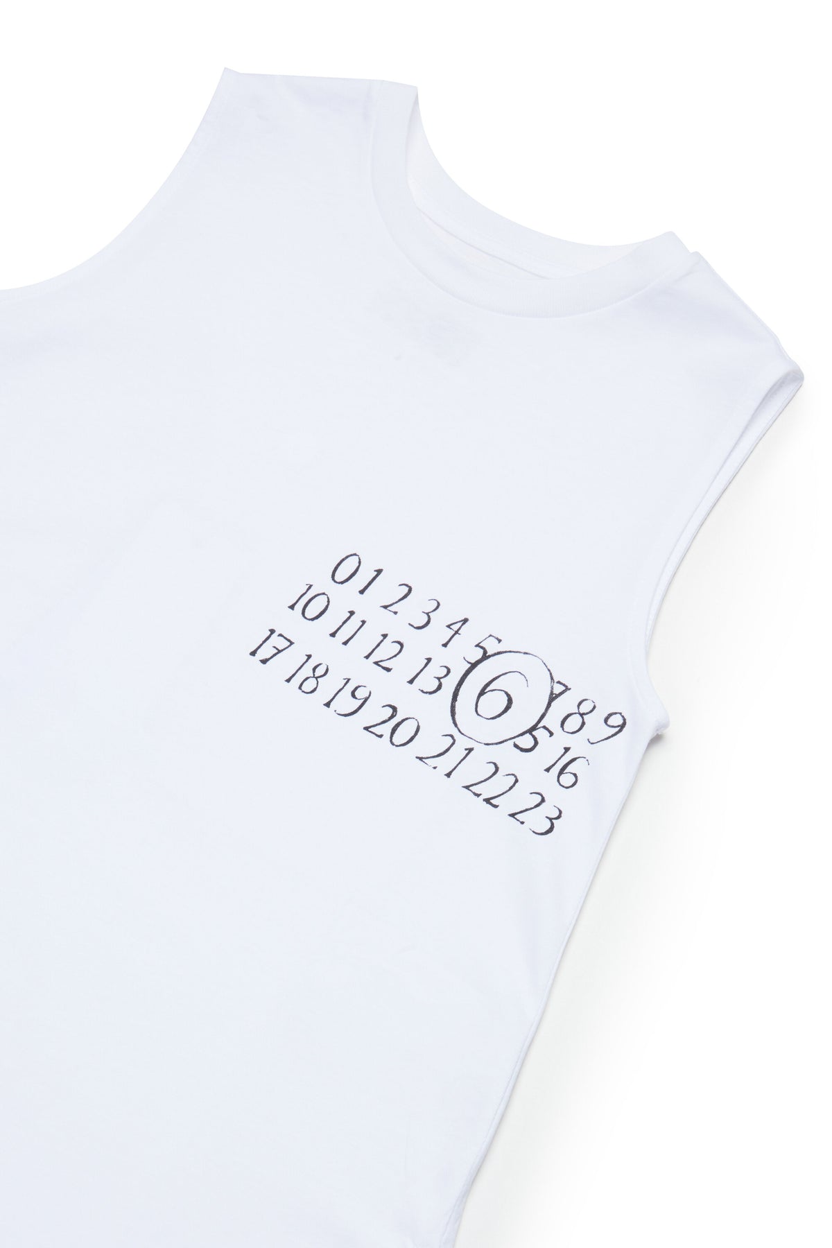 Ärmelloses Kleid mit numerischem Logo