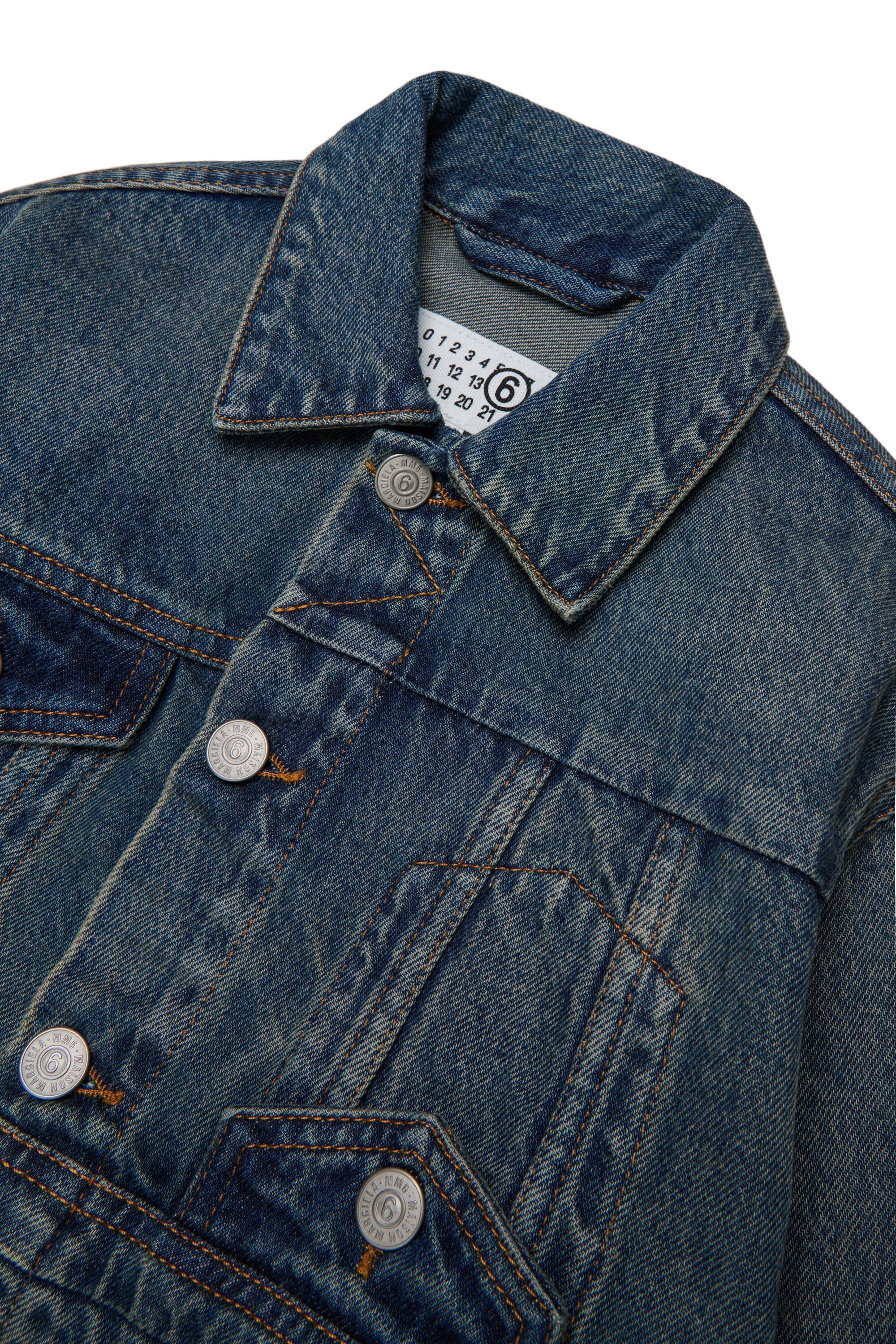 Denimjacke mit aufgedrucktem Logo