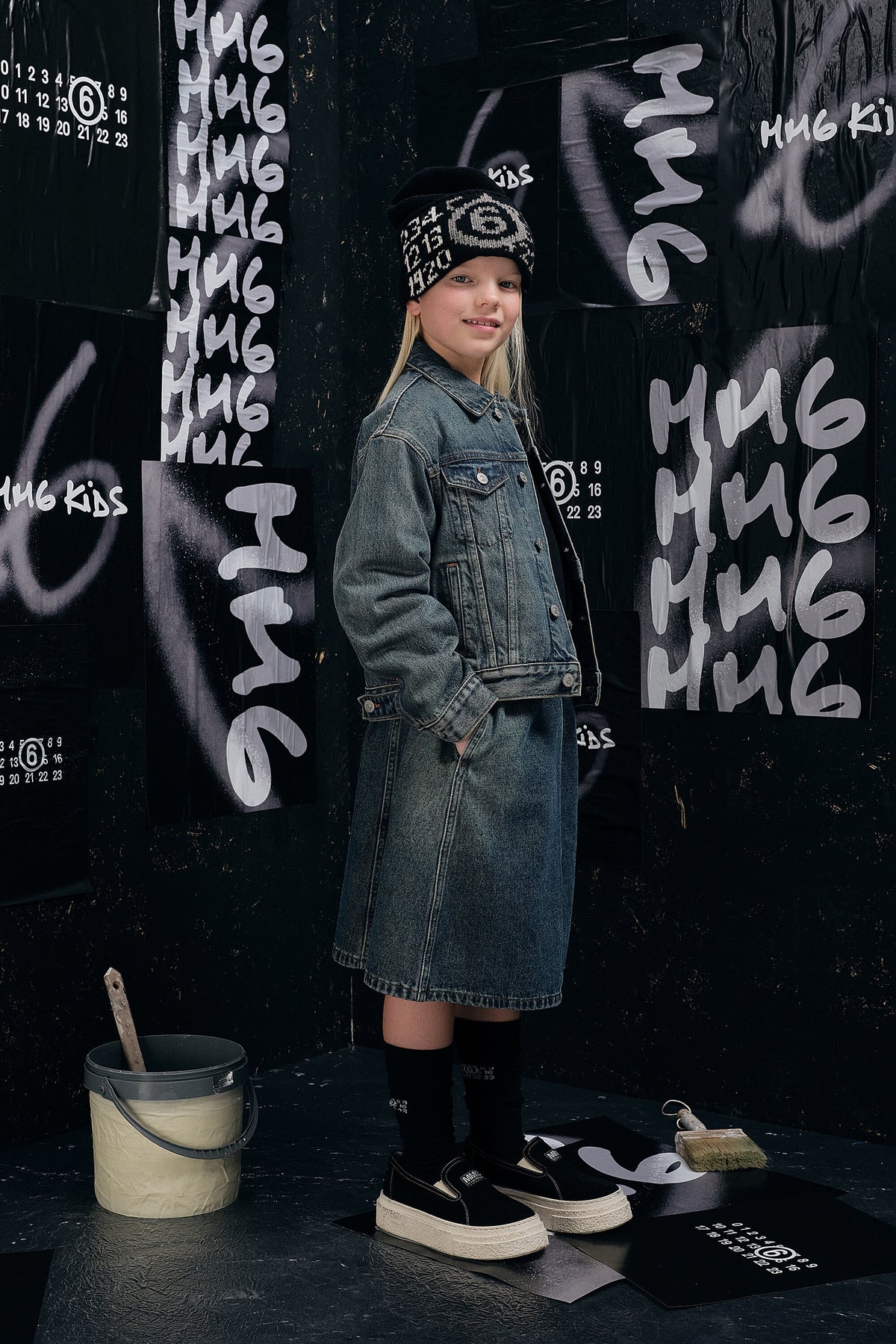 Veste en denim avec logo
