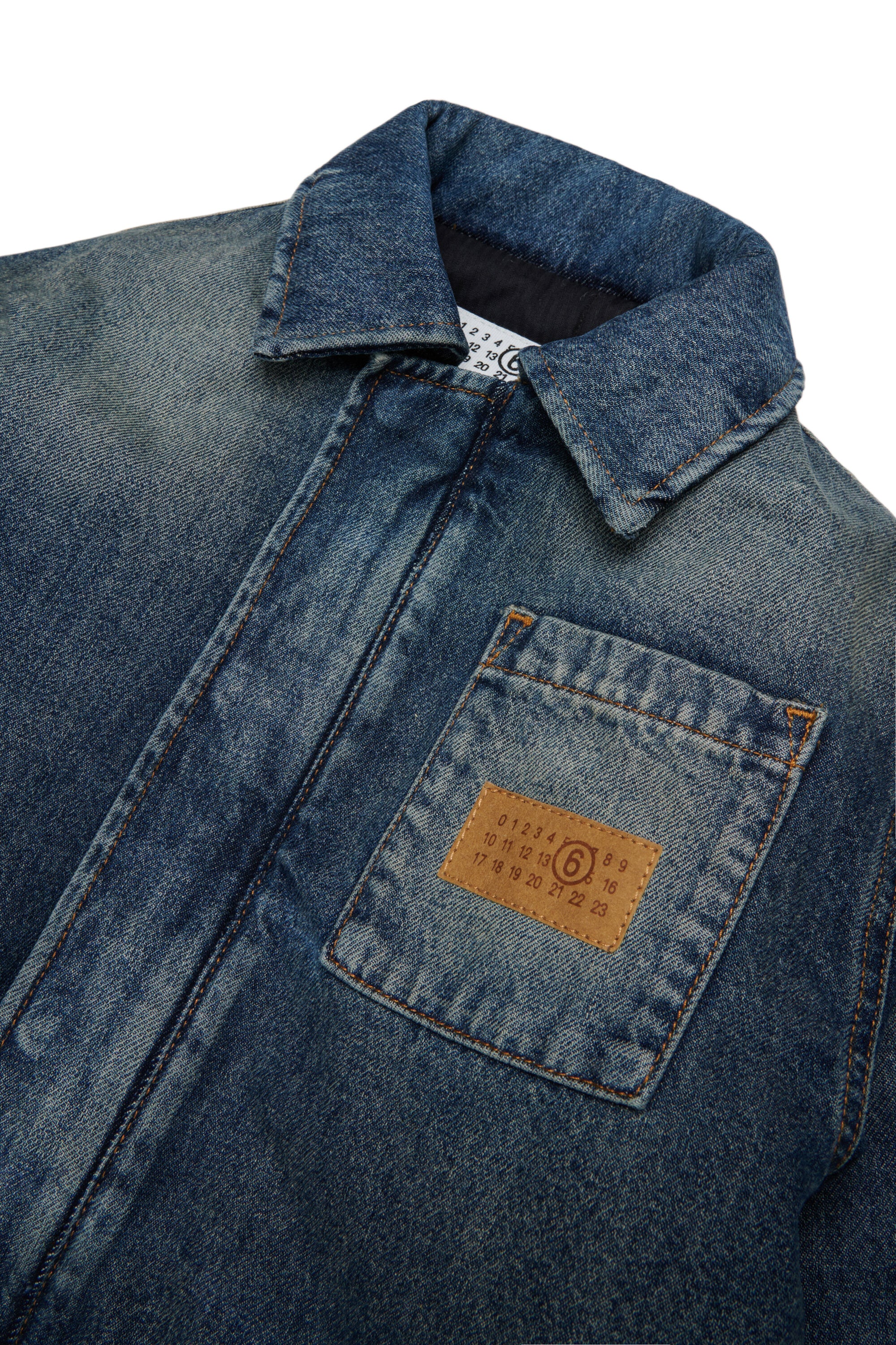 Denimjacke mit Logo