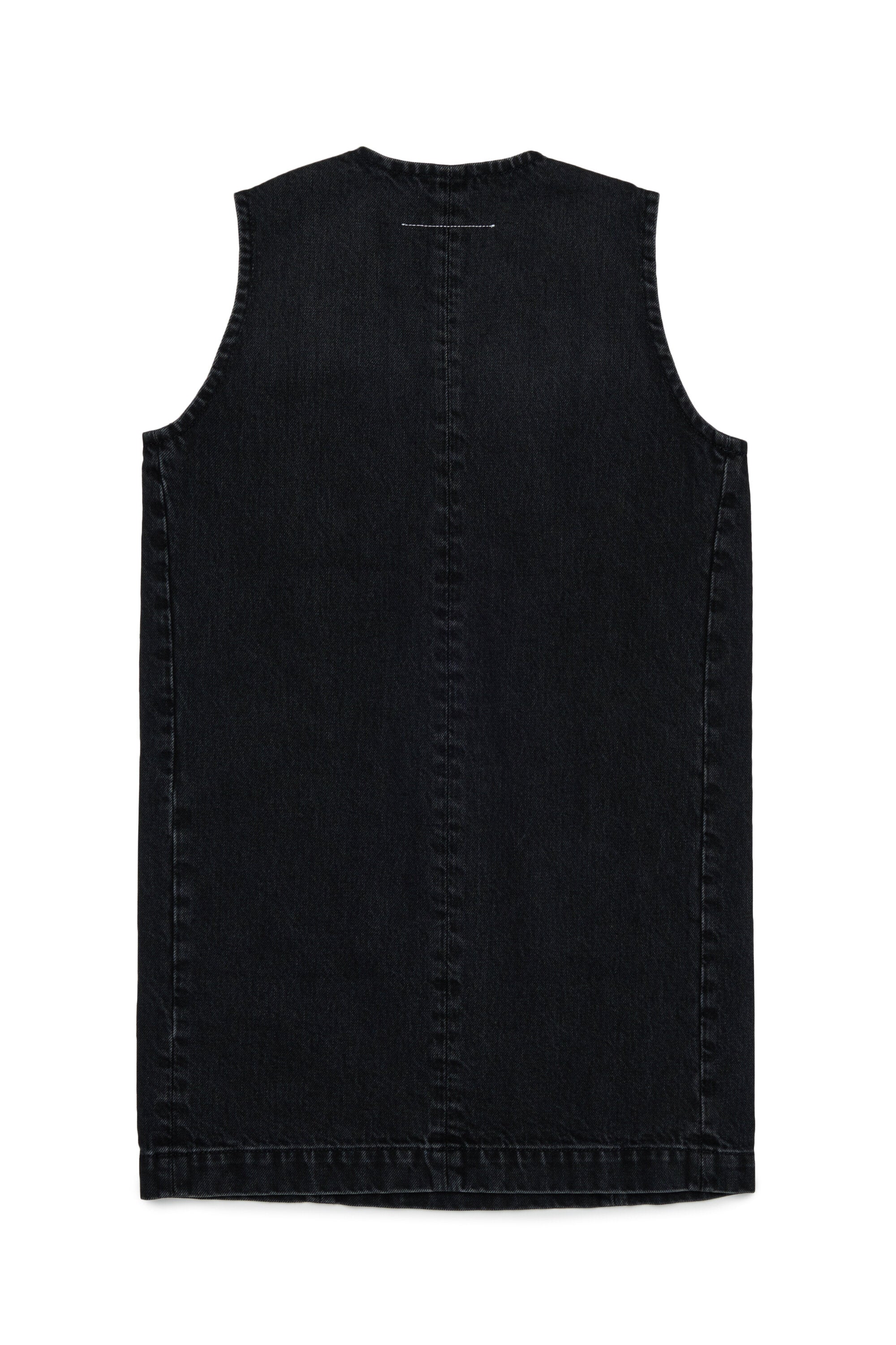 Ärmelloses Kleid im Used-Look mit Logo