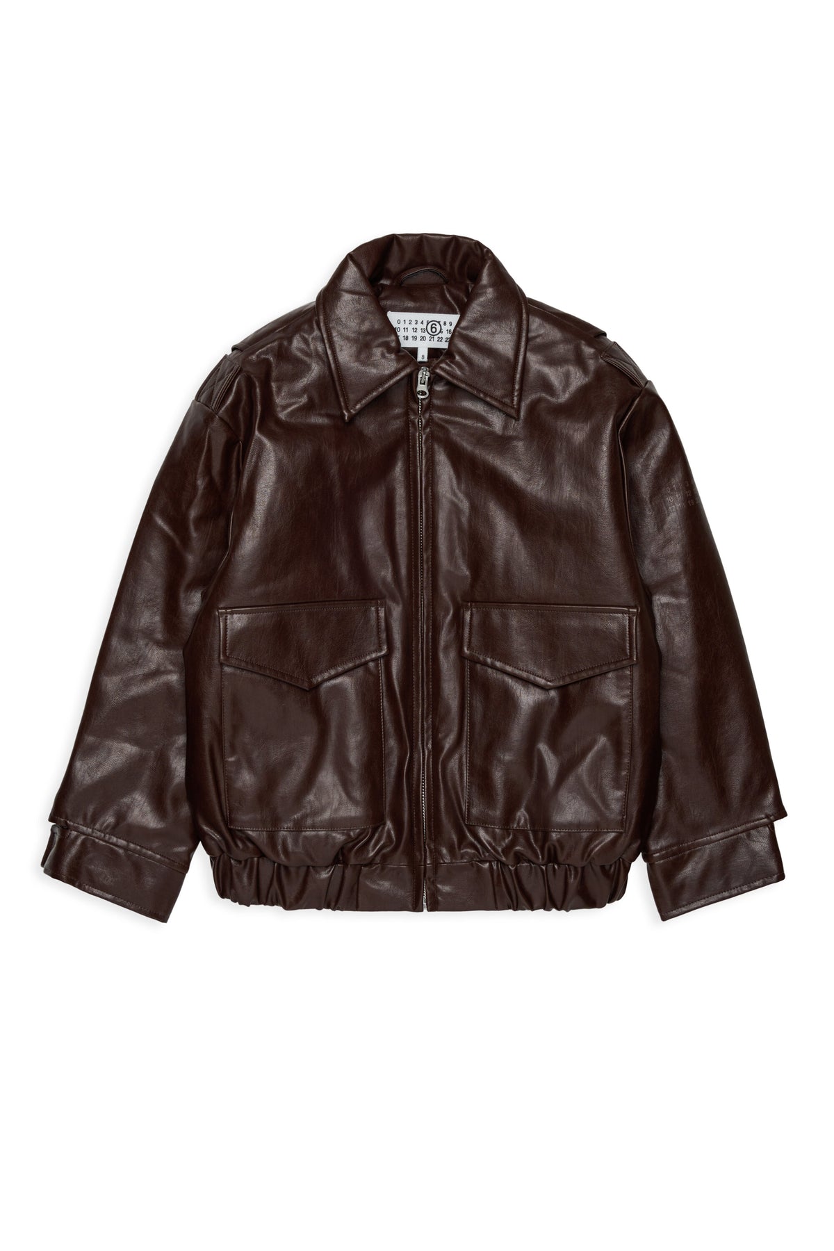 Chaqueta biker con logo estampado