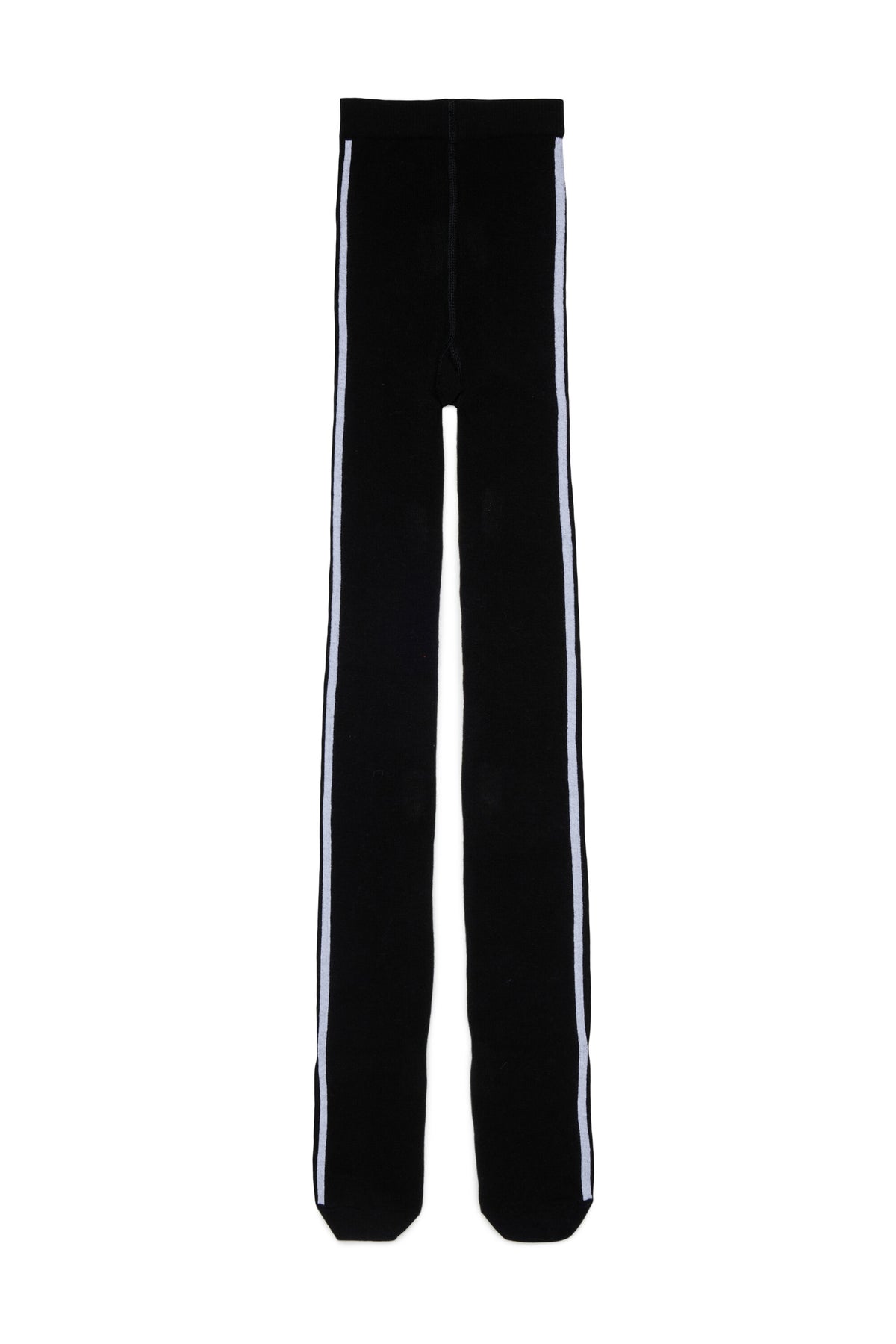 Tights with logo and side stripes