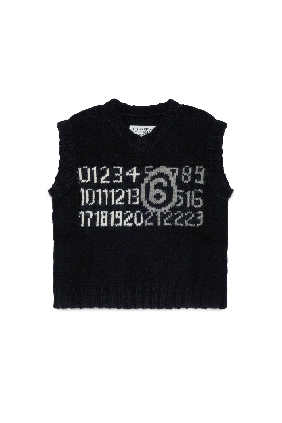 Gilet maglia senza maniche con logo