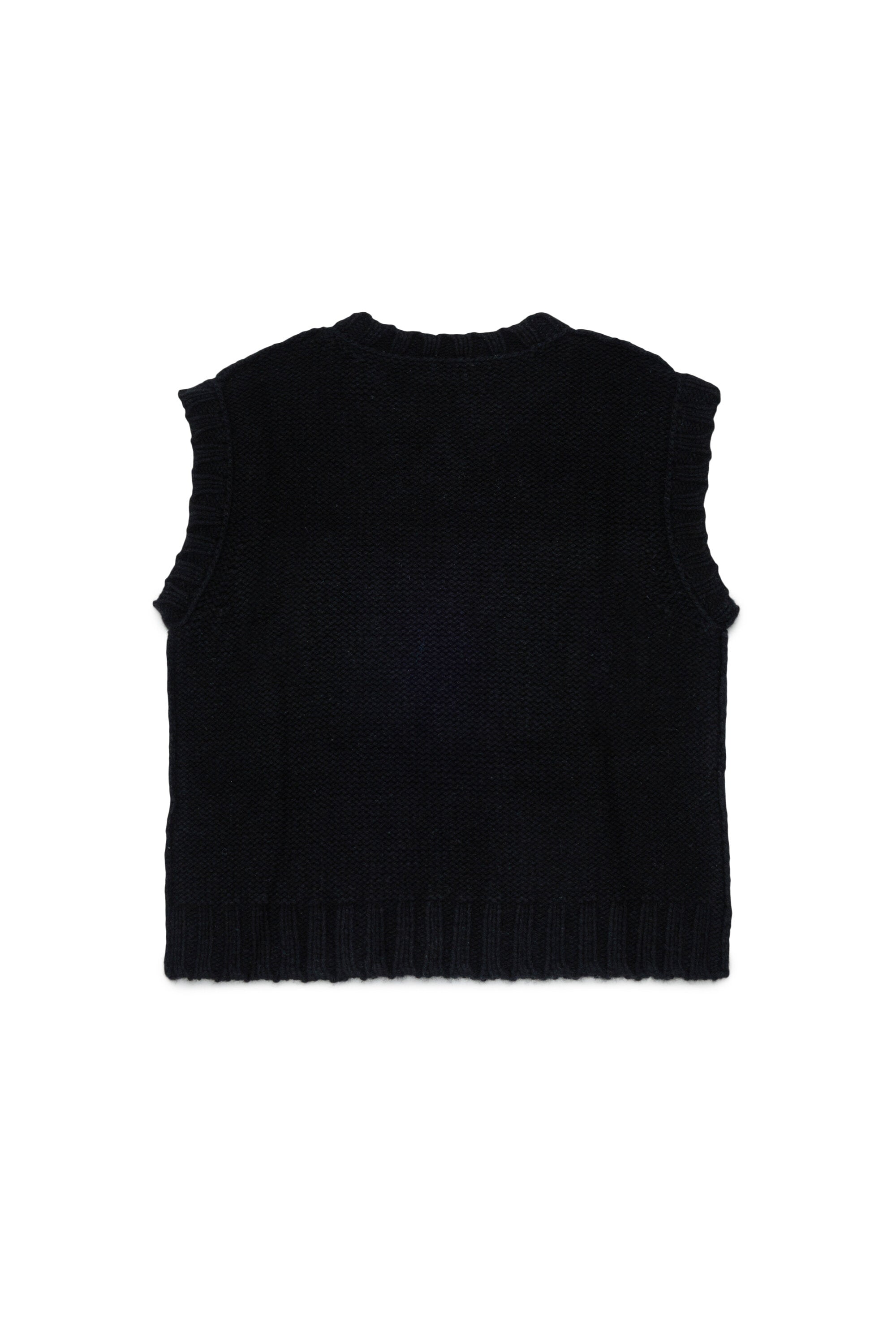 Sleeveless knit vest with logo