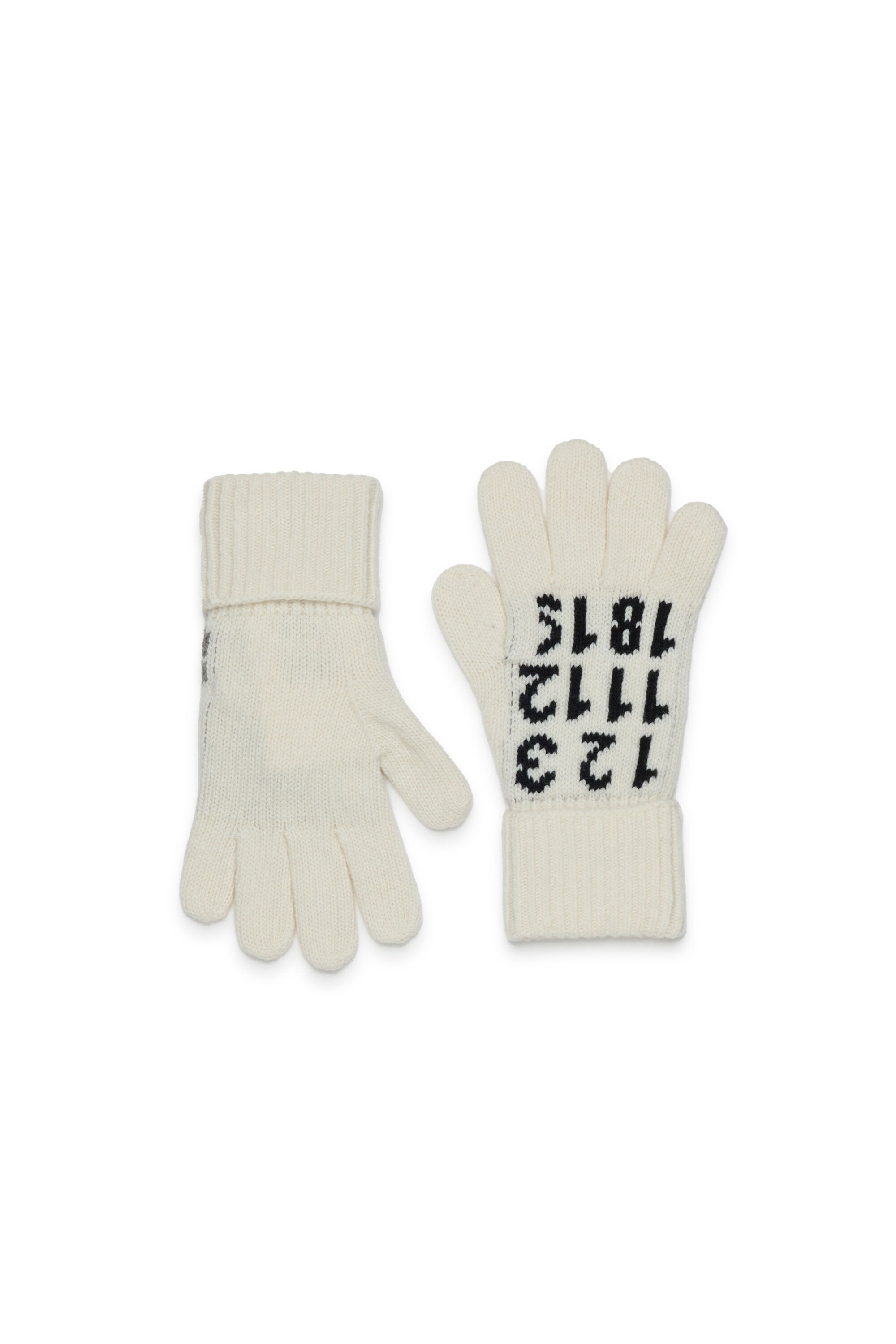 Strickhandschuhe mit numerischem Logo