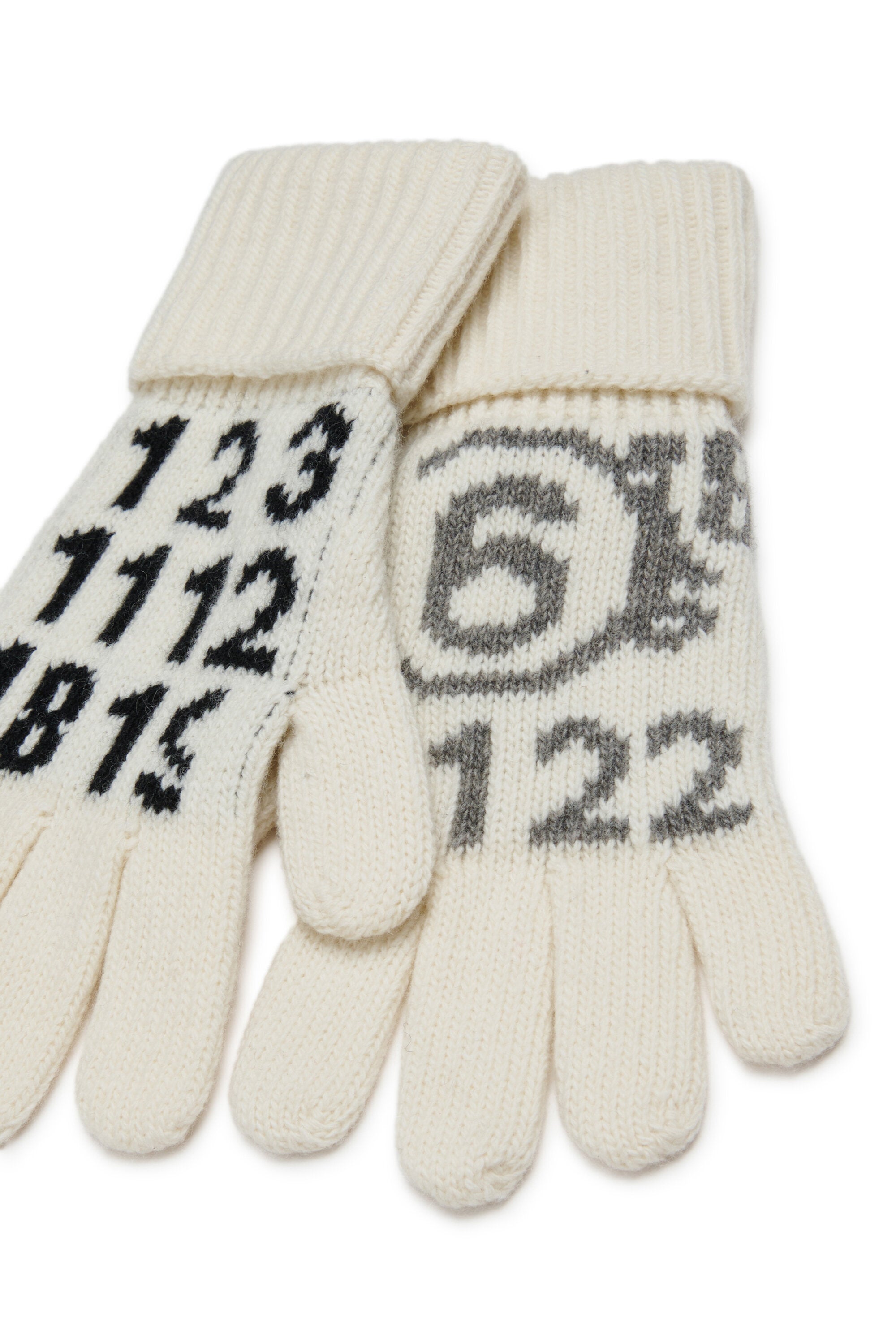 Strickhandschuhe mit numerischem Logo