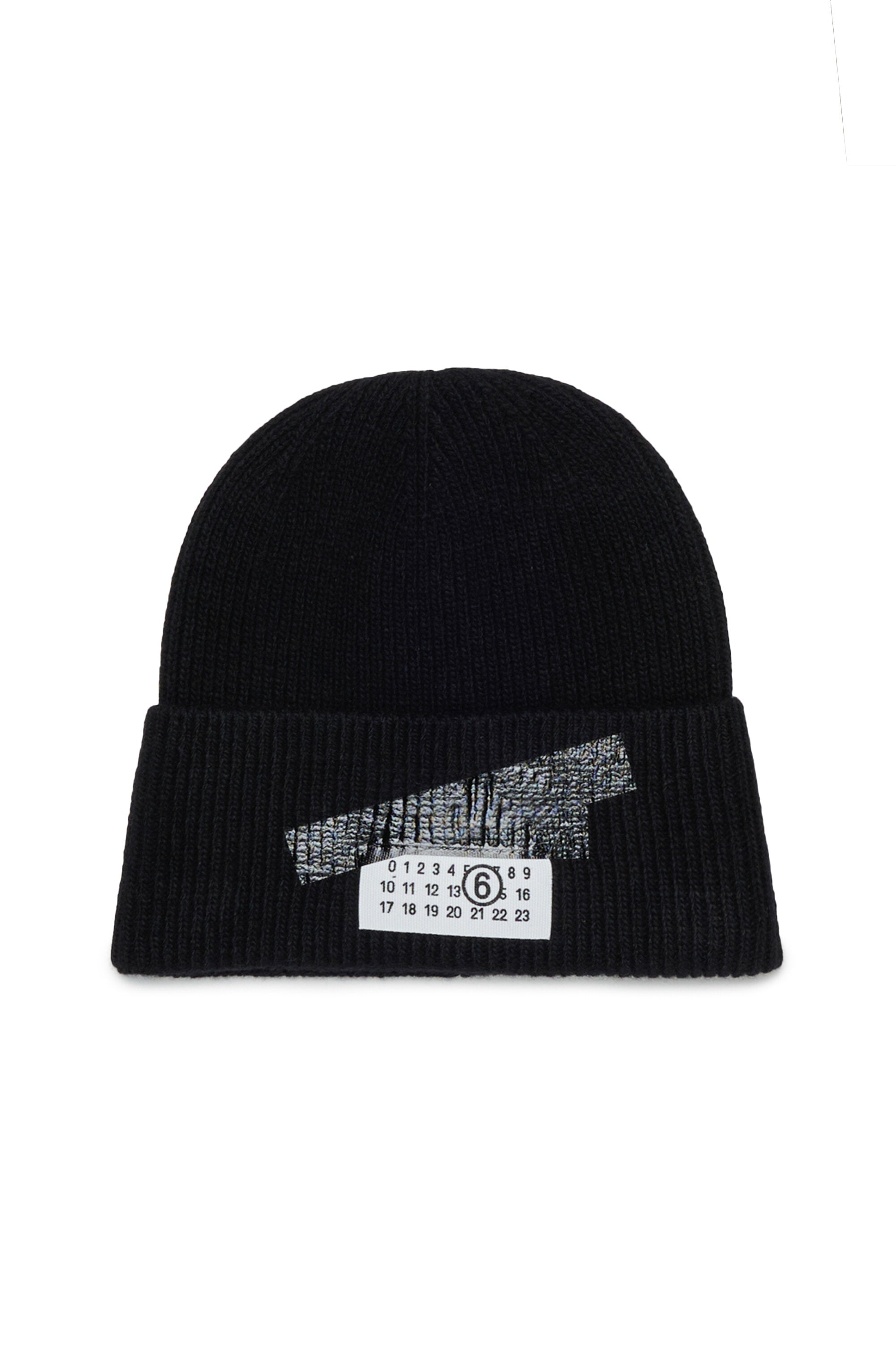 Bonnet côtelé avec logo