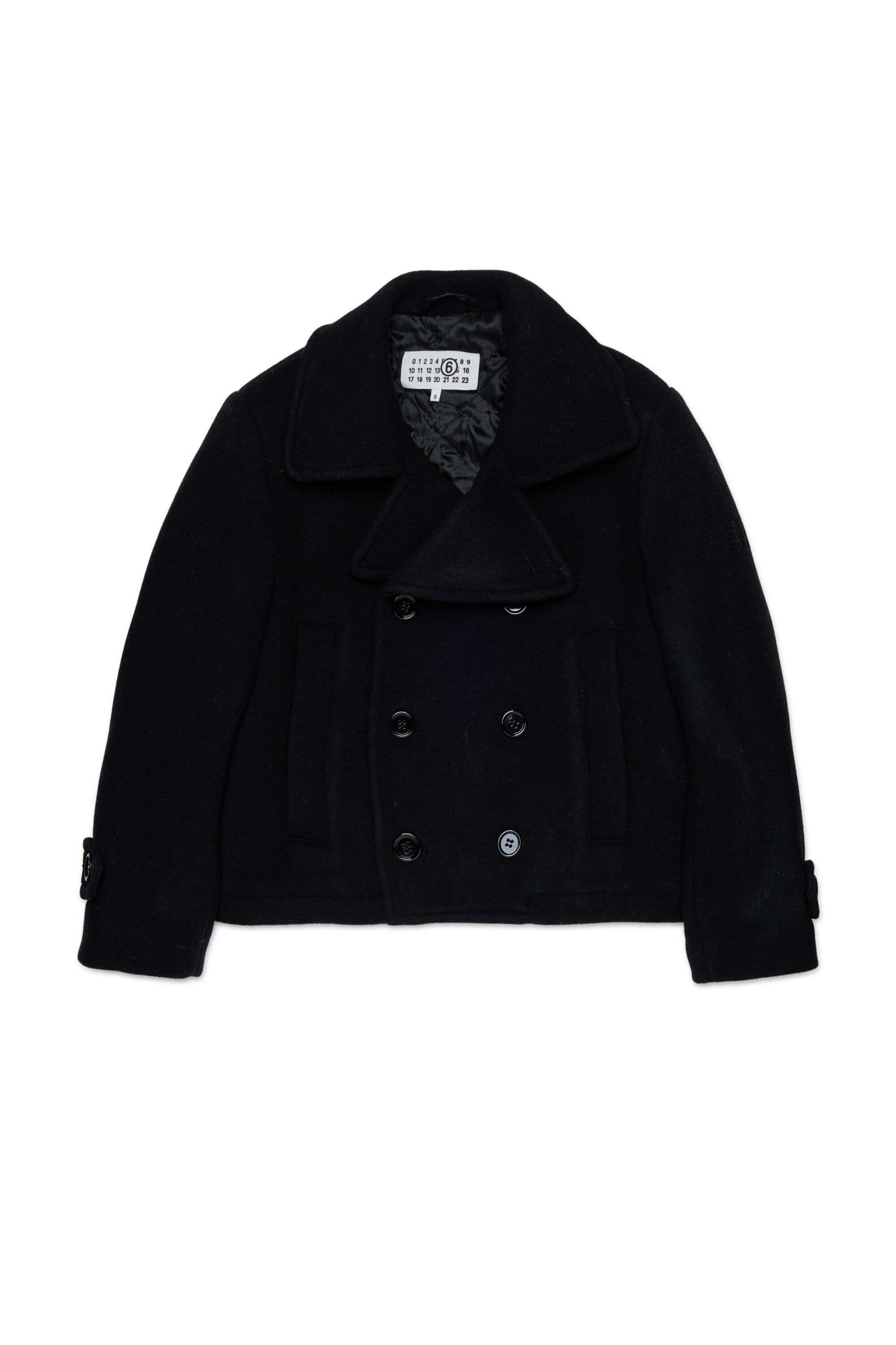 Manteau croisé en mélange de laine