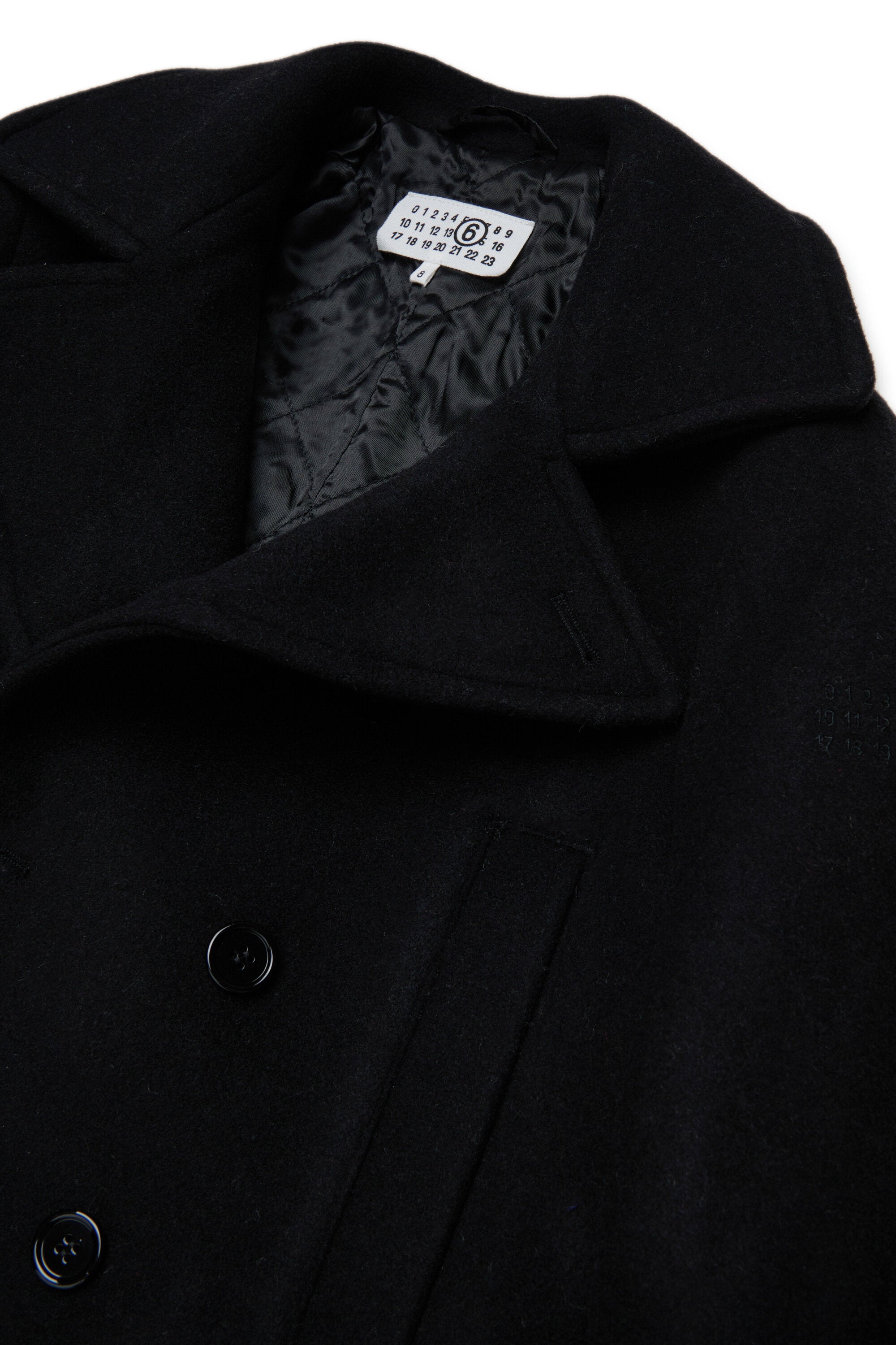 Manteau croisé en mélange de laine
