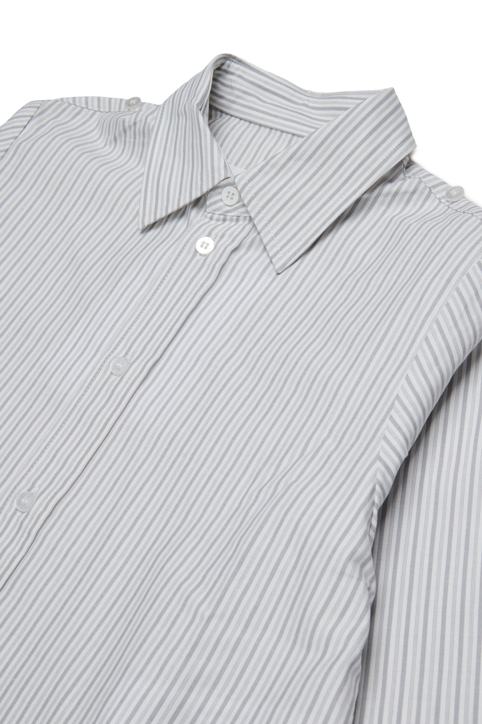 Chemise cropped à rayures avec logo