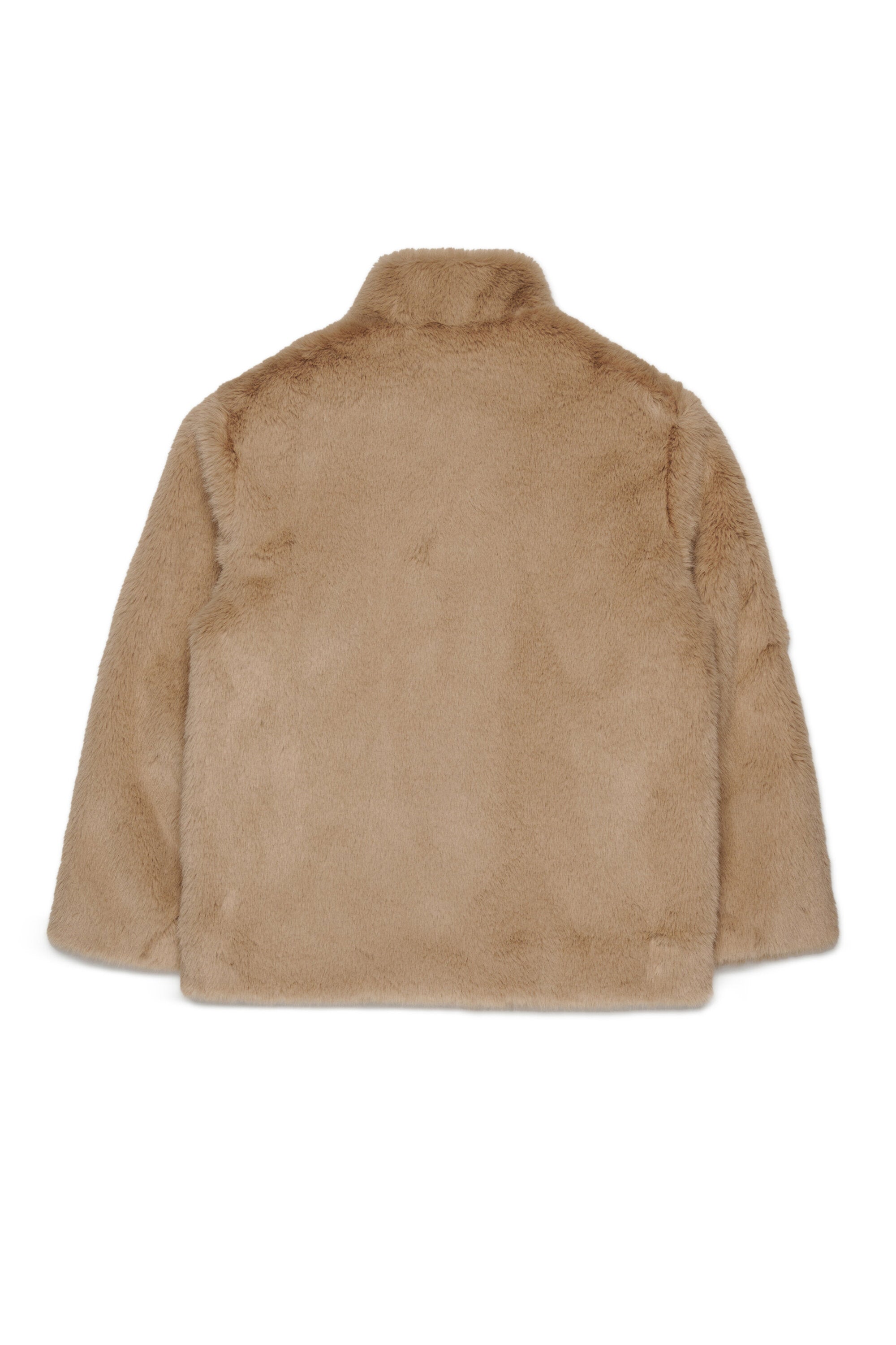 Veste en fausse fourrure avec logo