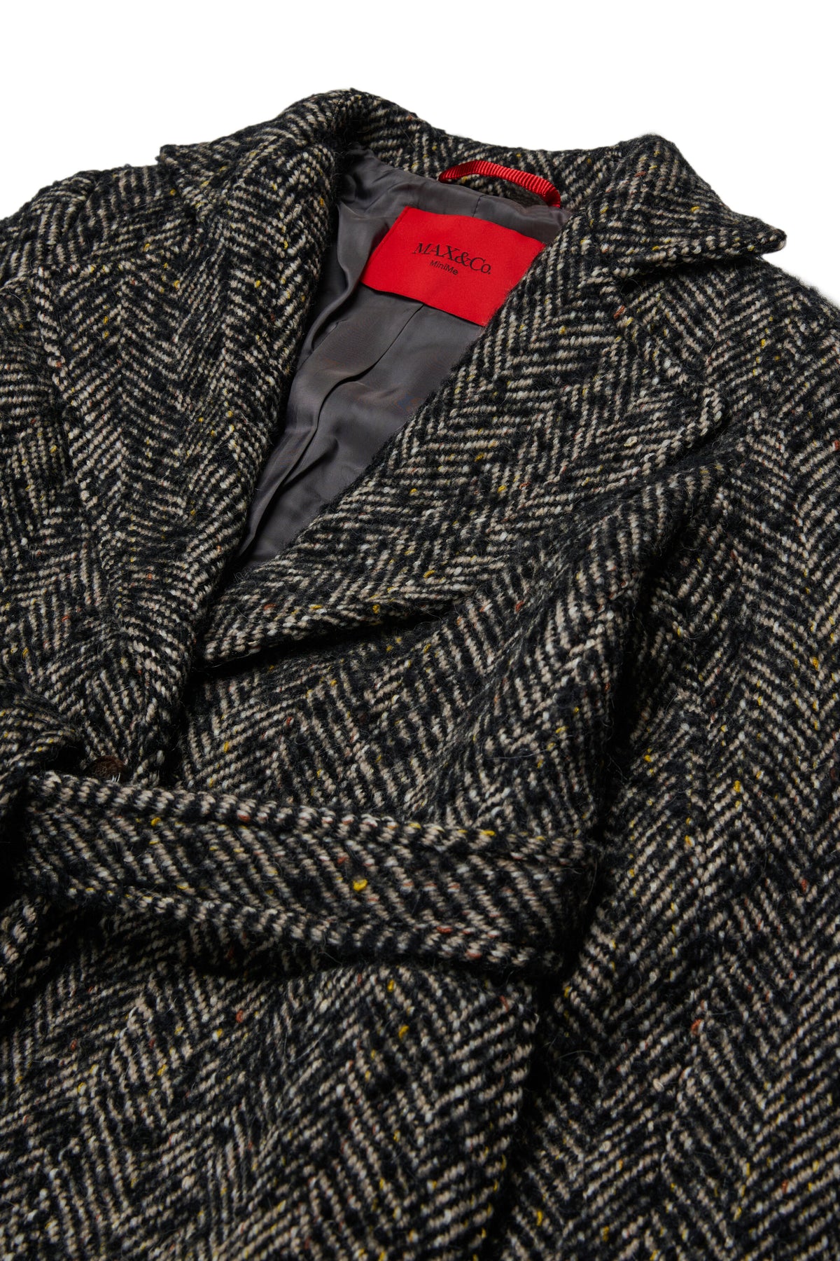 Cappotto con motivo a spina di pesce