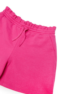 Fleece shorts with drawstrings