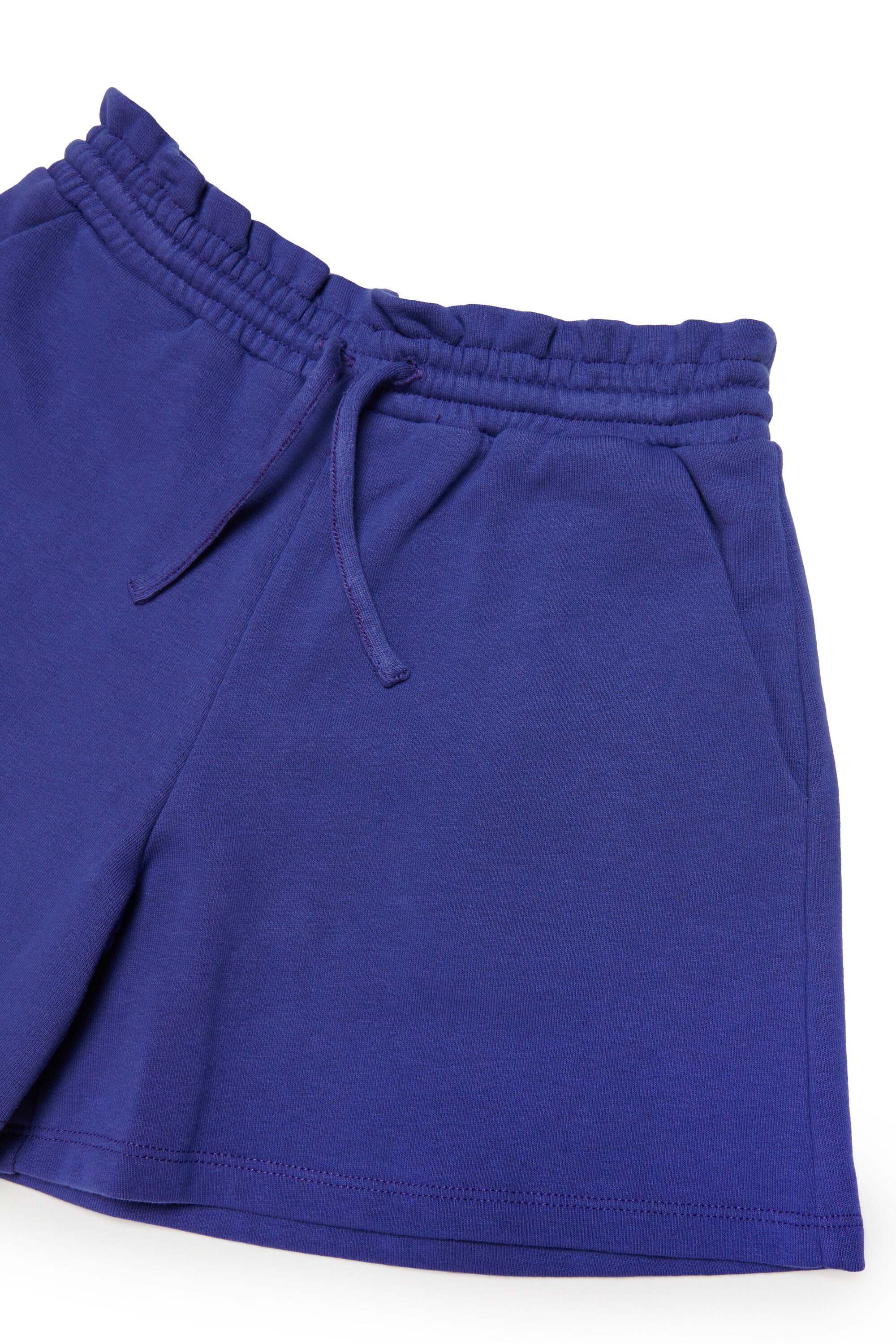 Fleece shorts with drawstrings