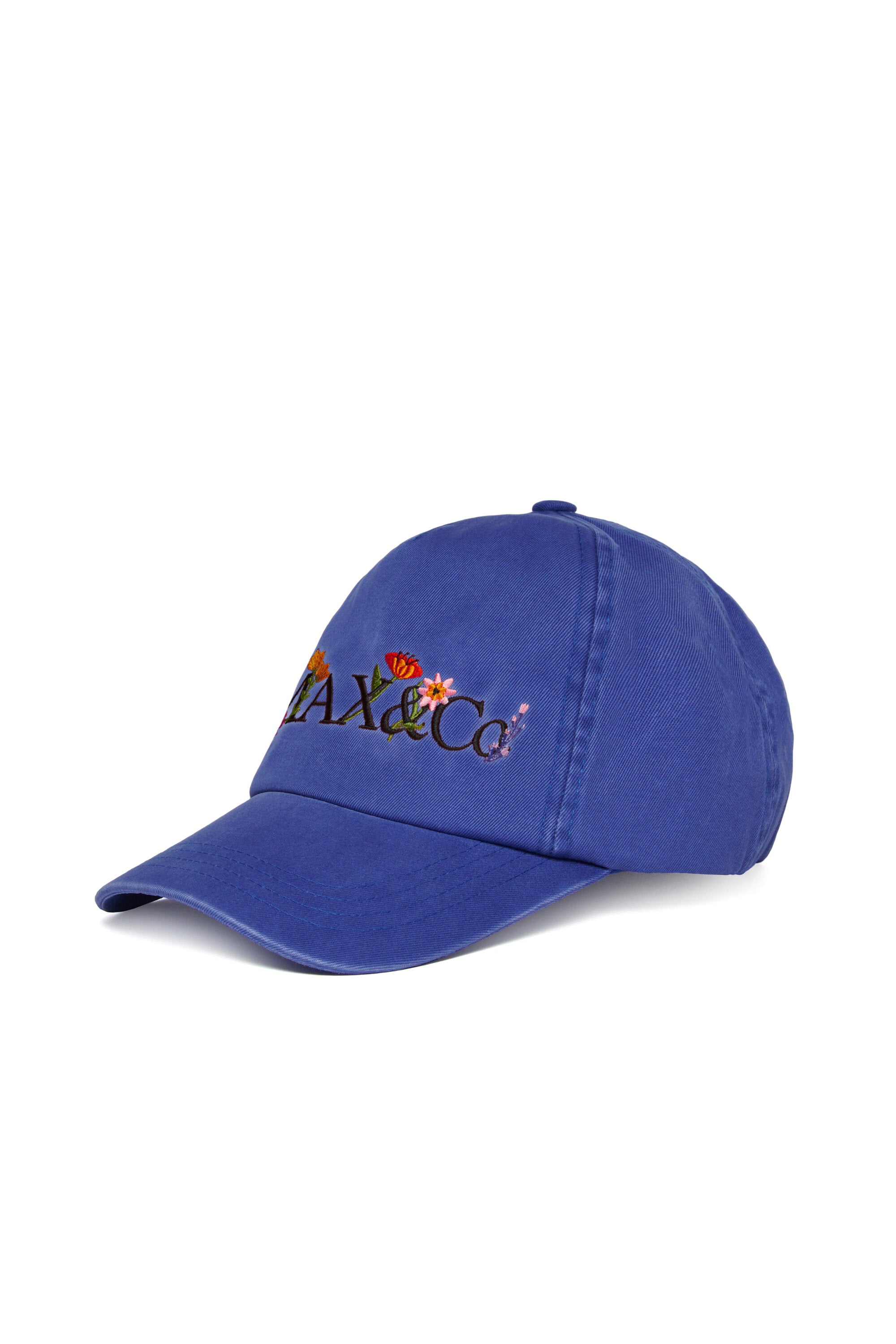 Baseball cap with floral logo