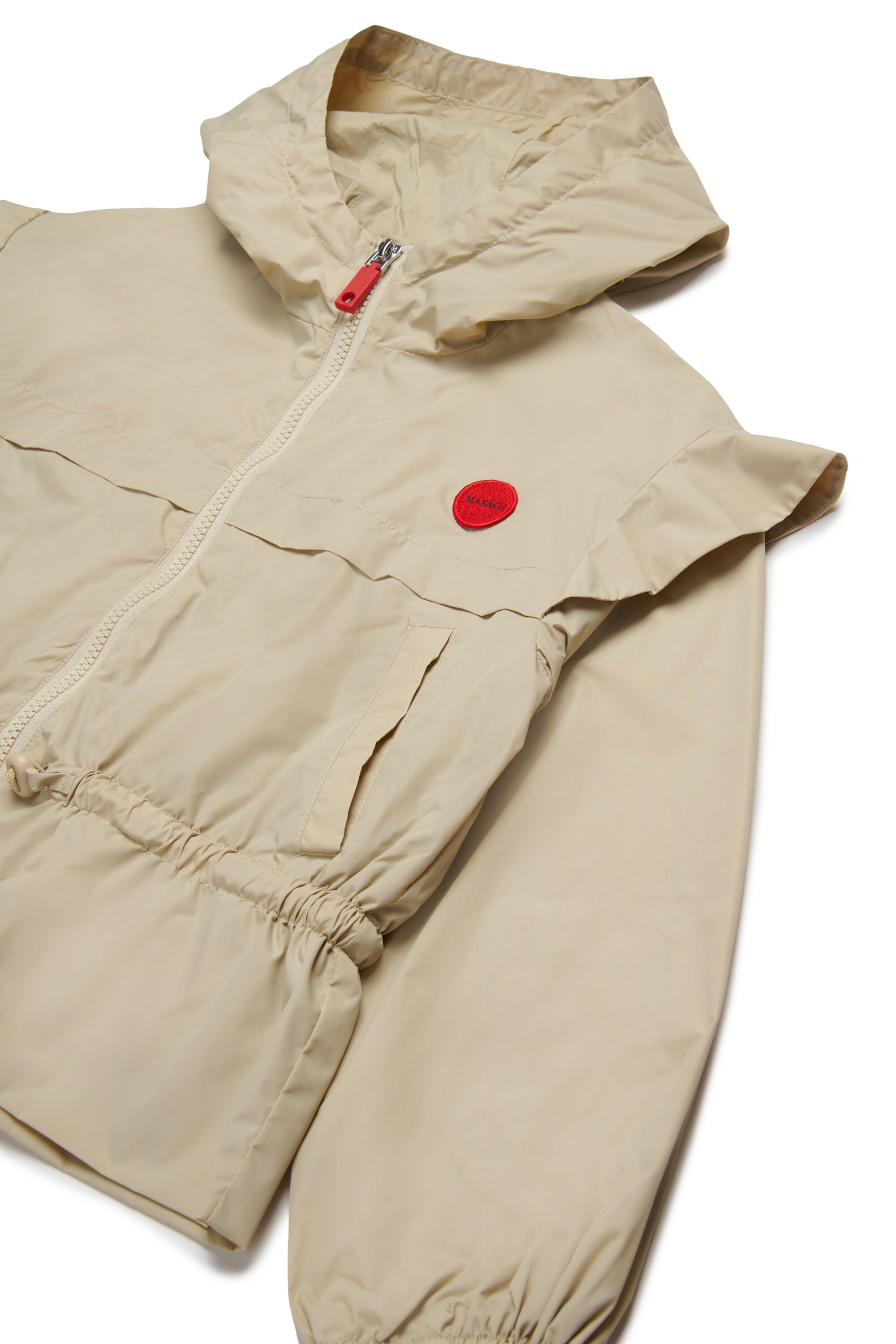 Windbreaker-Jacke mit Rüschen