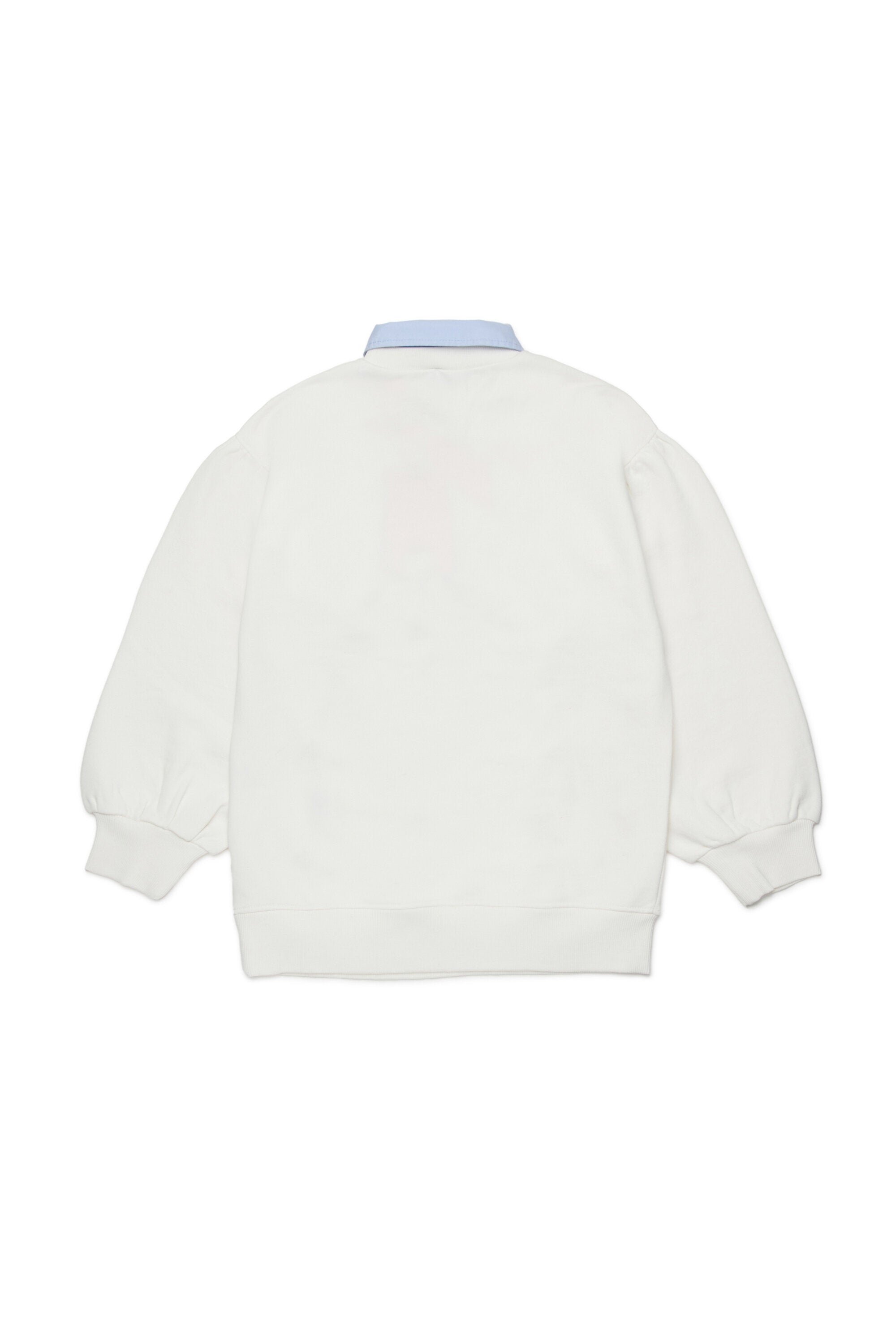 Sweatshirt mit Rundhalsausschnitt, Kragen und Emblem