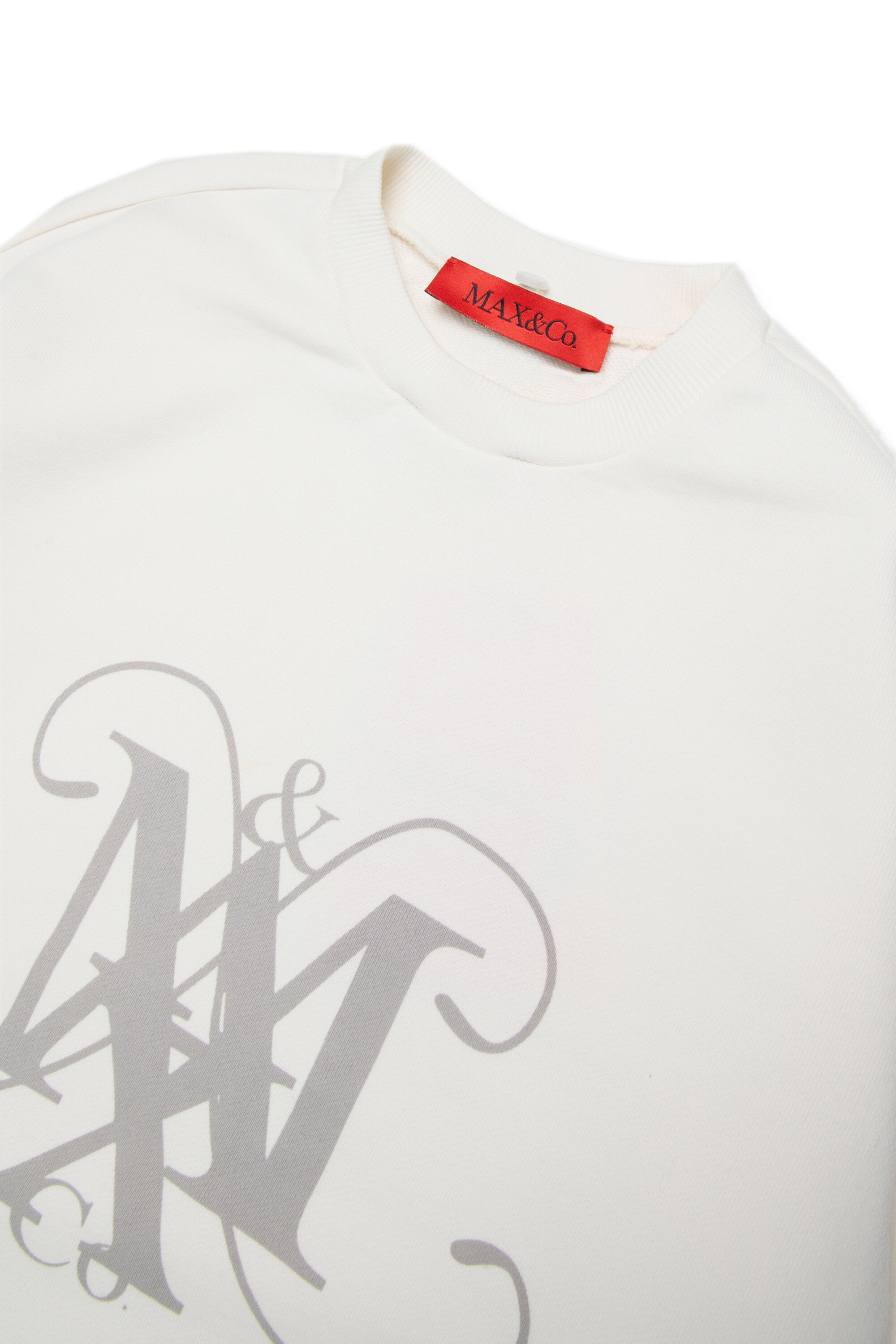 Sweatshirt mit Rundhalsausschnitt, Kragen und Emblem