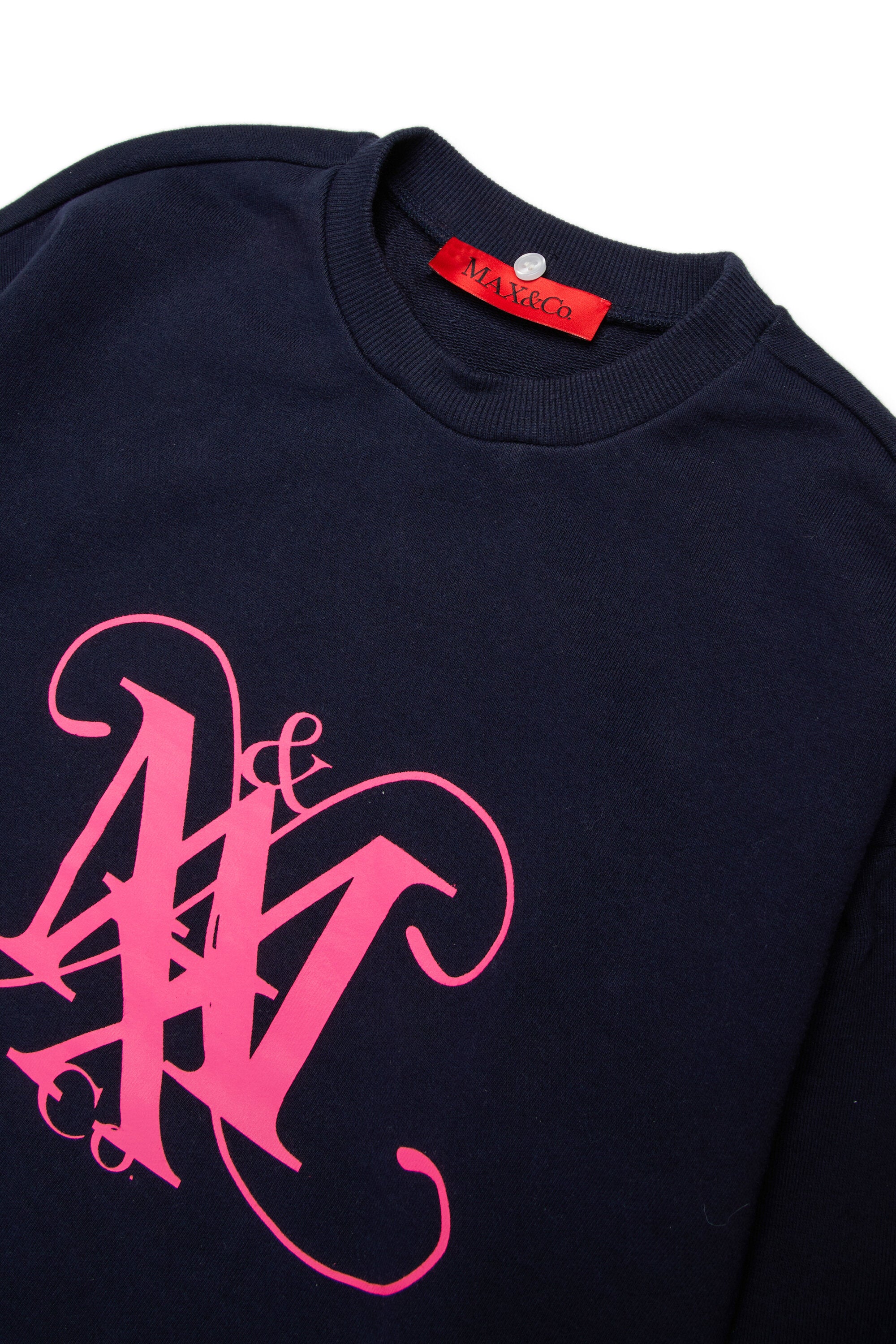 Sweatshirt mit Rundhalsausschnitt, Kragen und Emblem