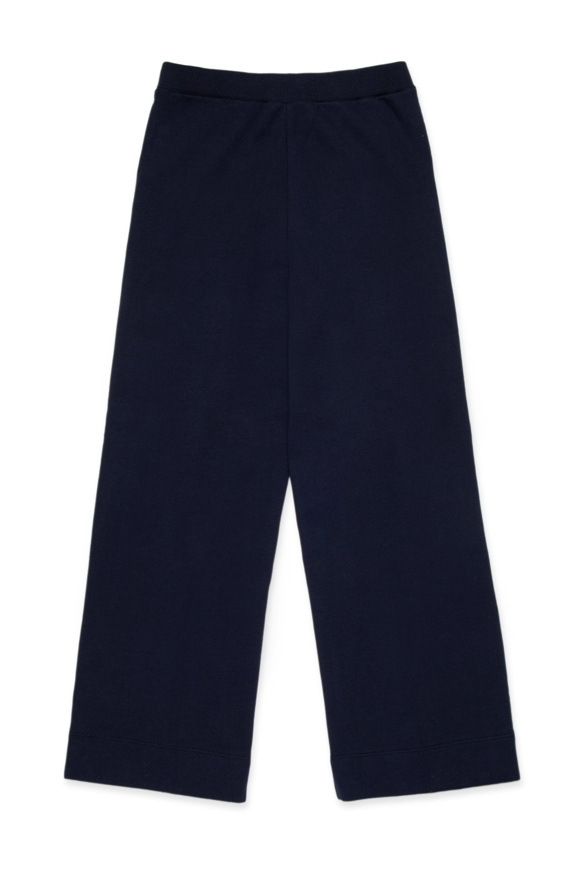 Pantaloni straight in felpa con nervature