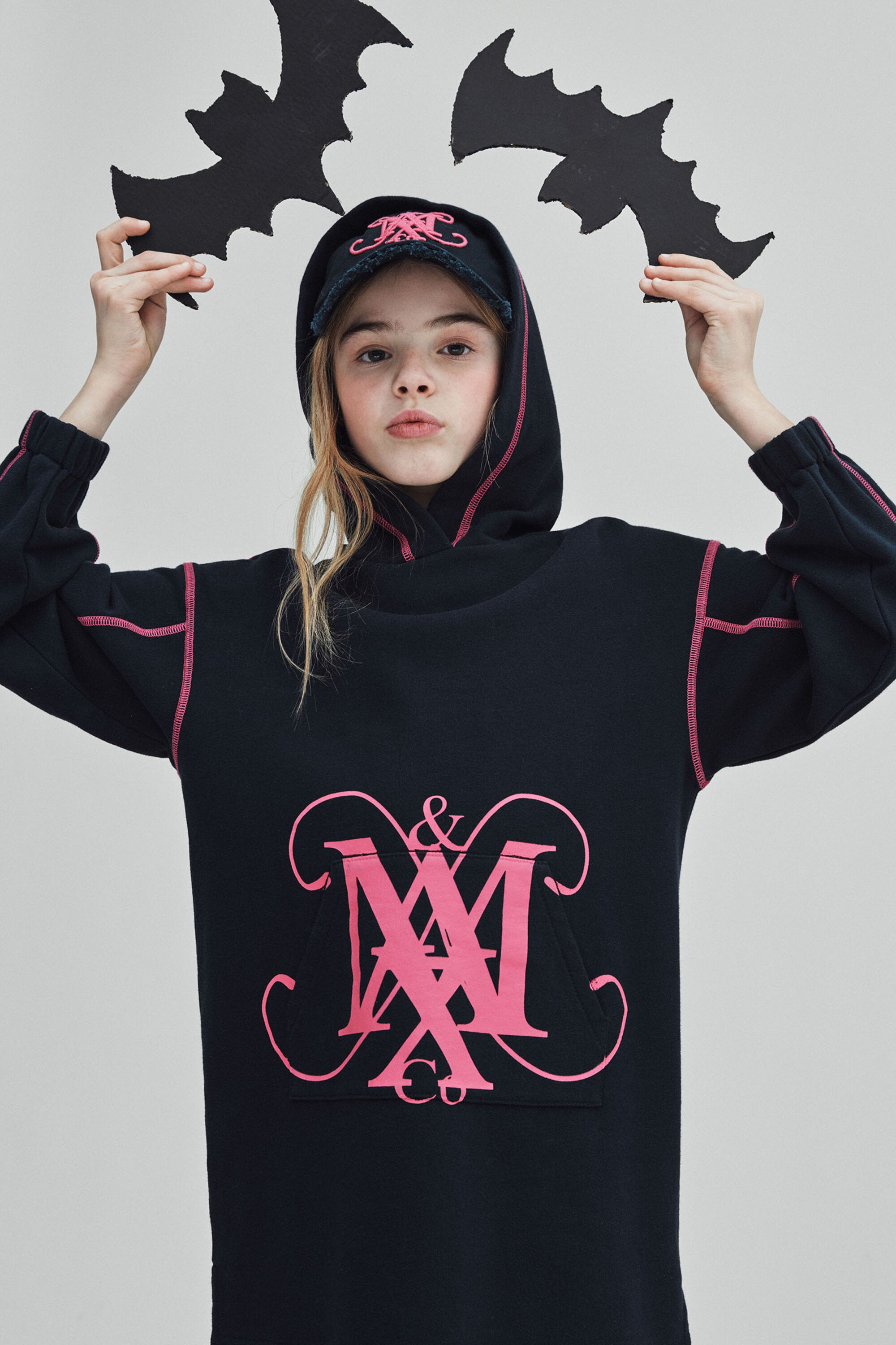 Maxi-sweater dress with Monogram emblem