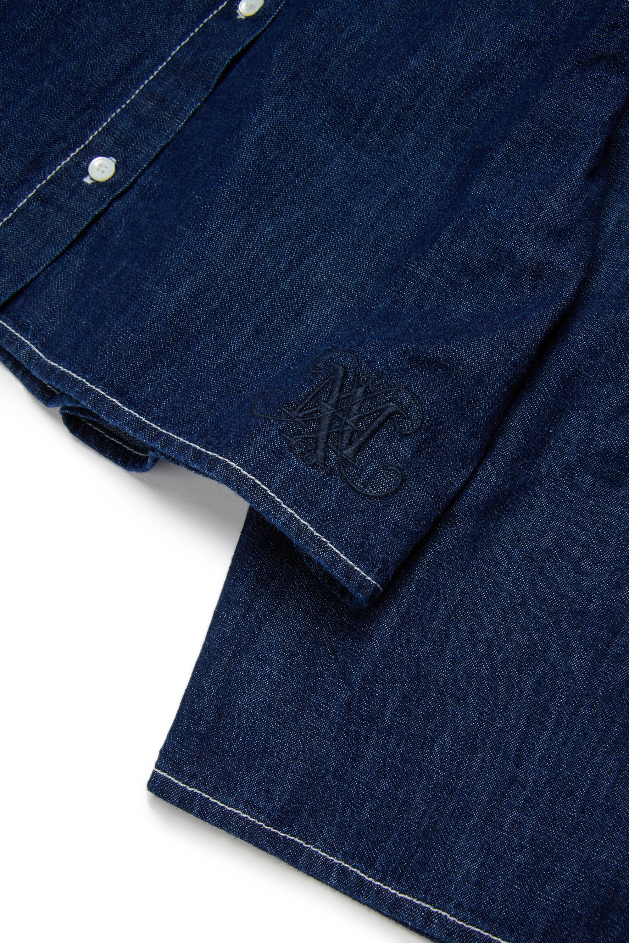 Camisa en tejido vaquero chambray