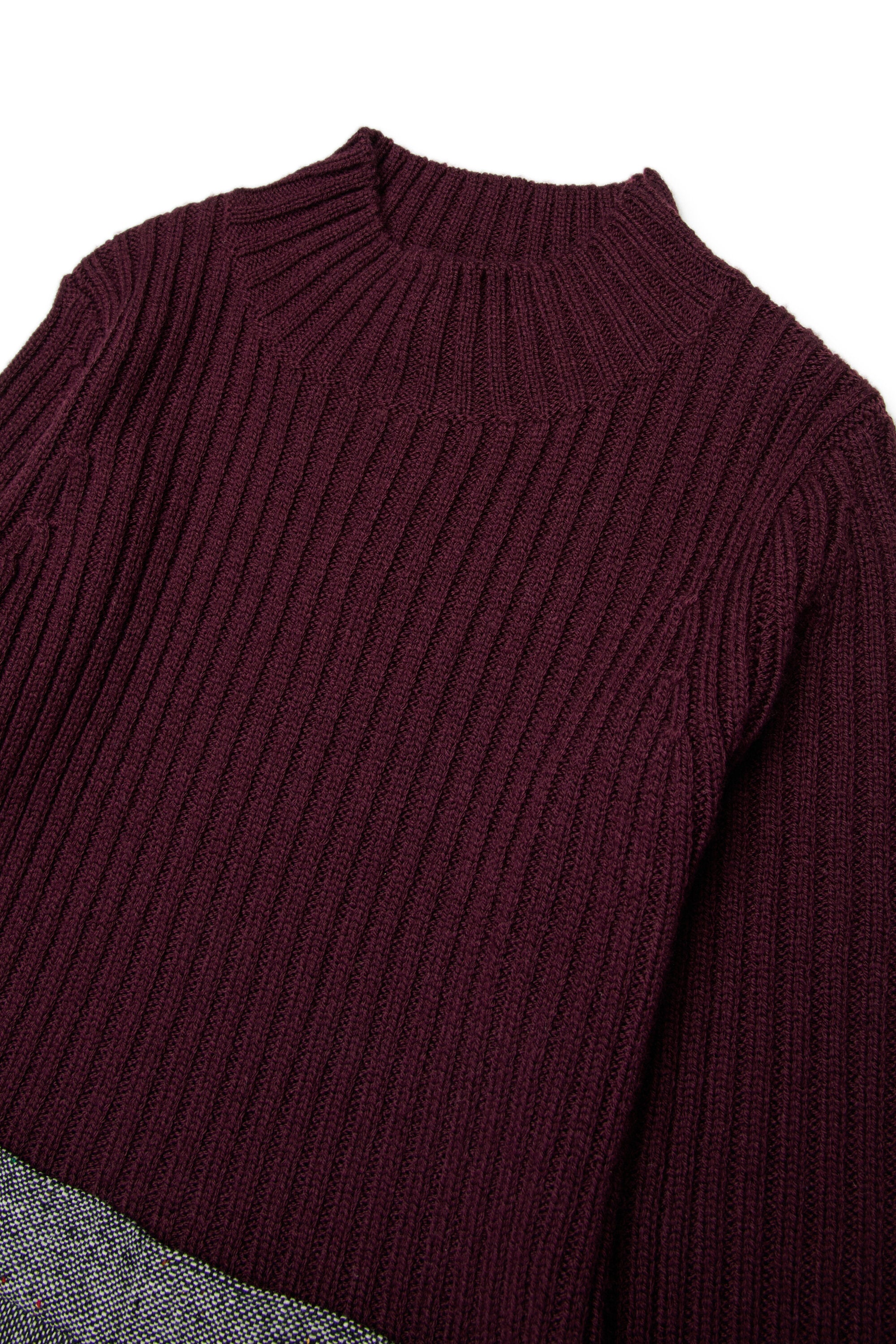 Minivestido de punto y tweed