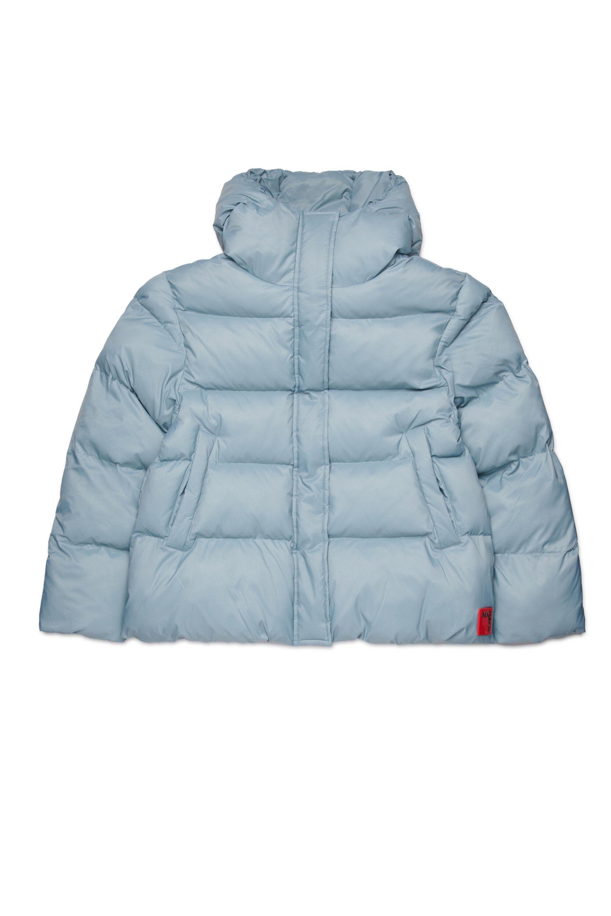 Short padded jacket with hood