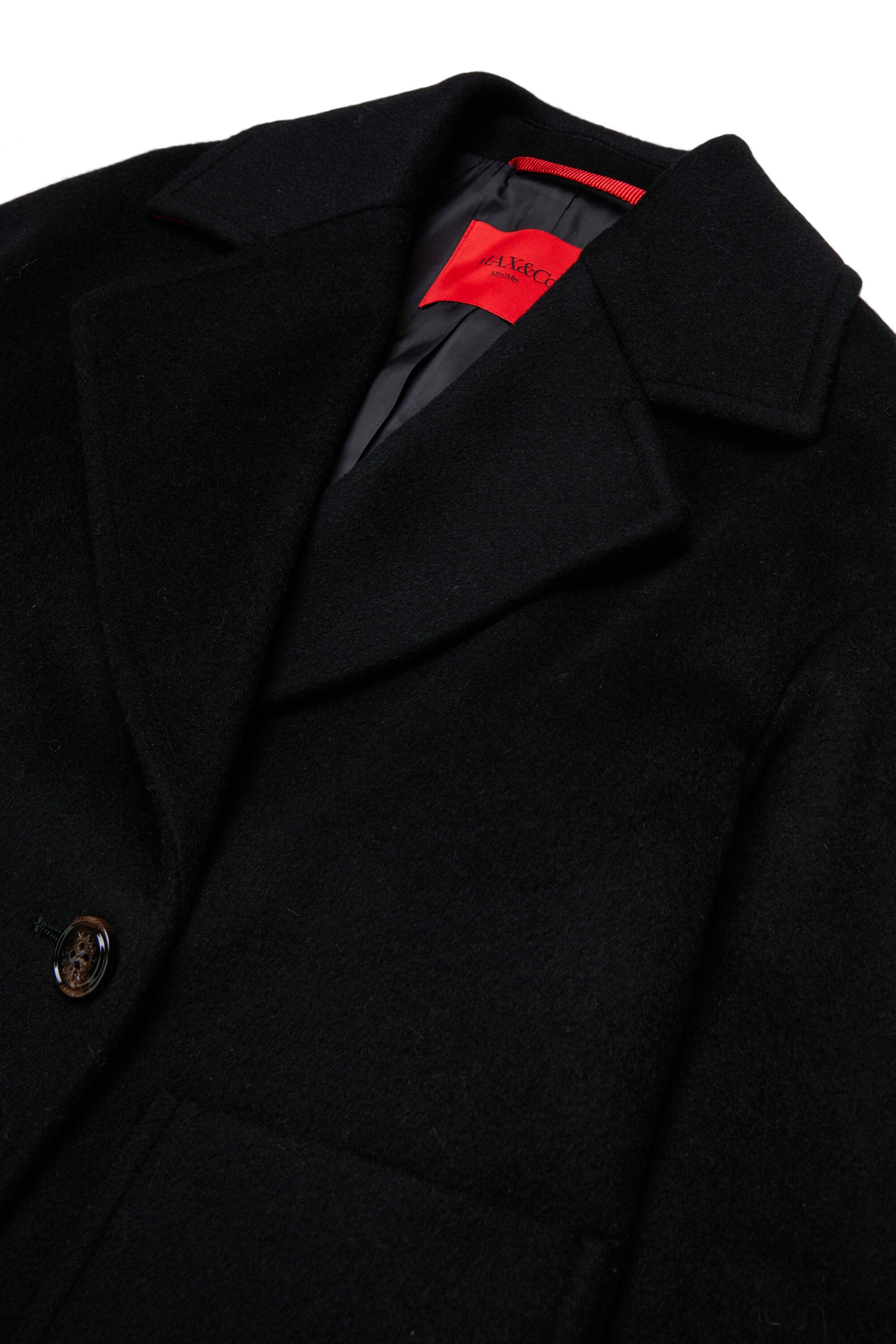 Manteau caban en laine rasée à double boutonnage