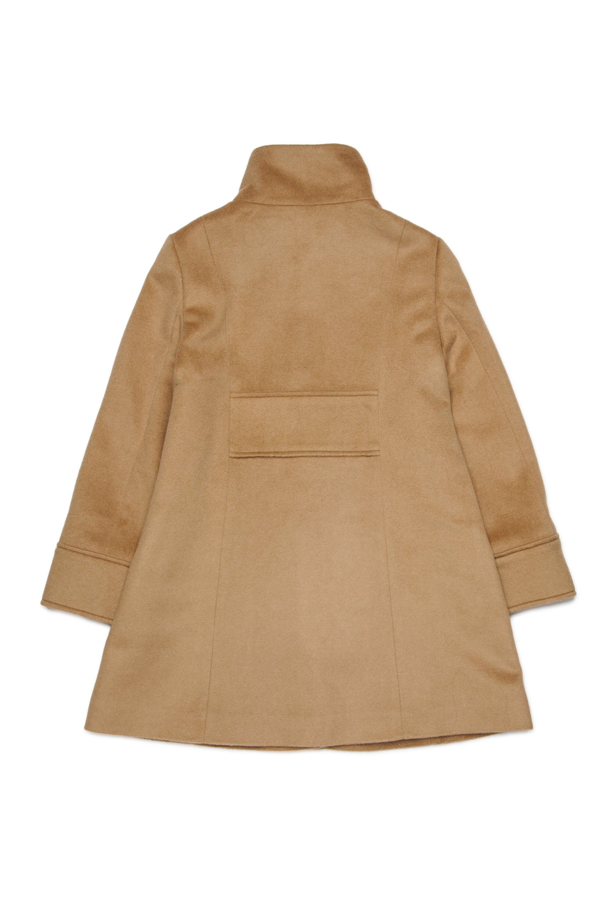 A-shape wool-blend long coat