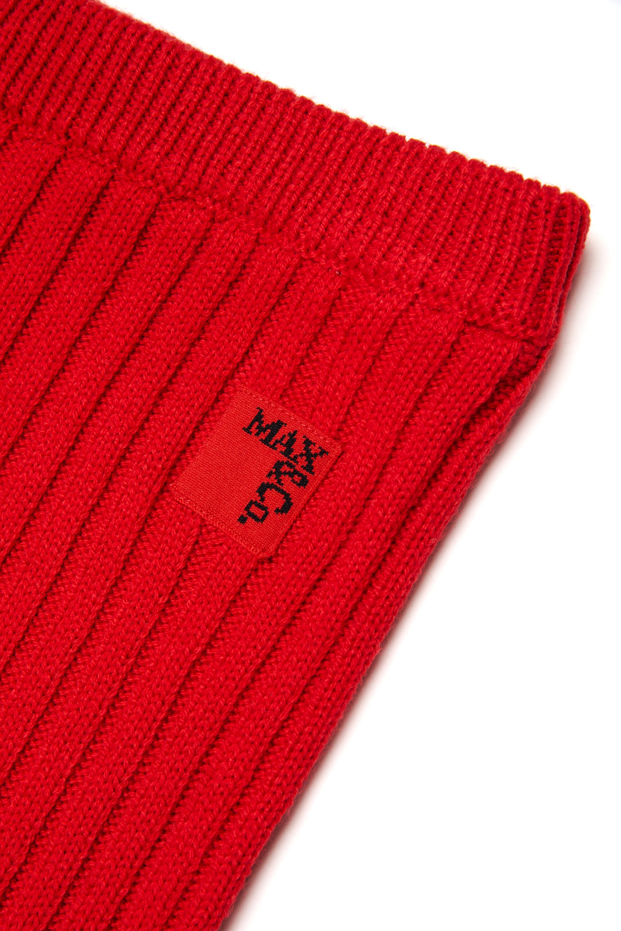 Ribbed wool blend knit pants