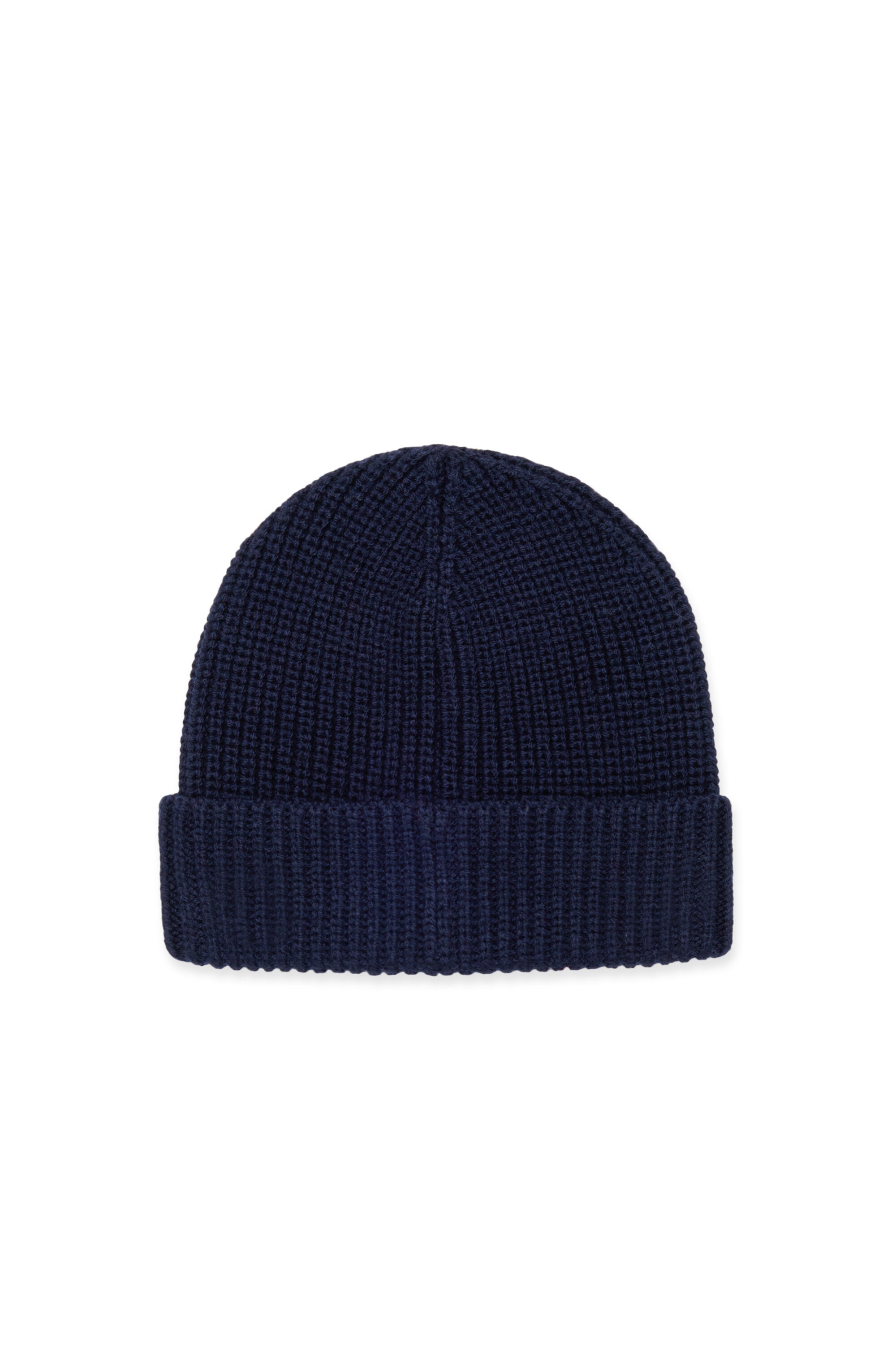 Berretto beanie in misto lana con patch