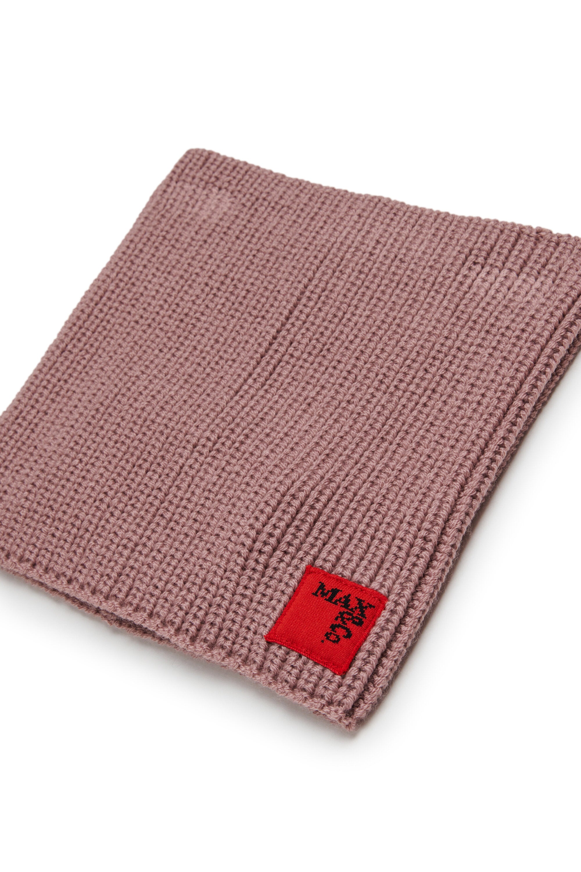 Collo in maglia misto lana con patch