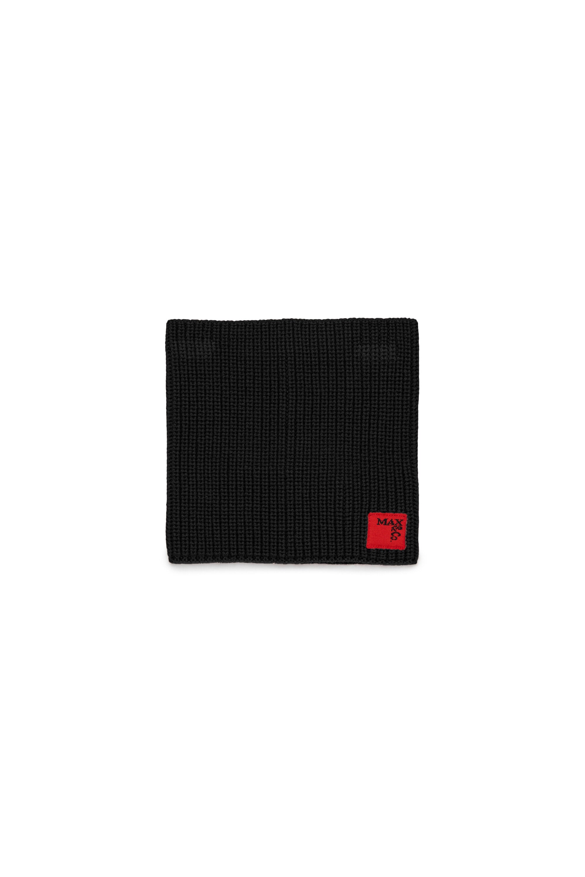 Strickkragen aus Wollgemisch mit Aufnäher