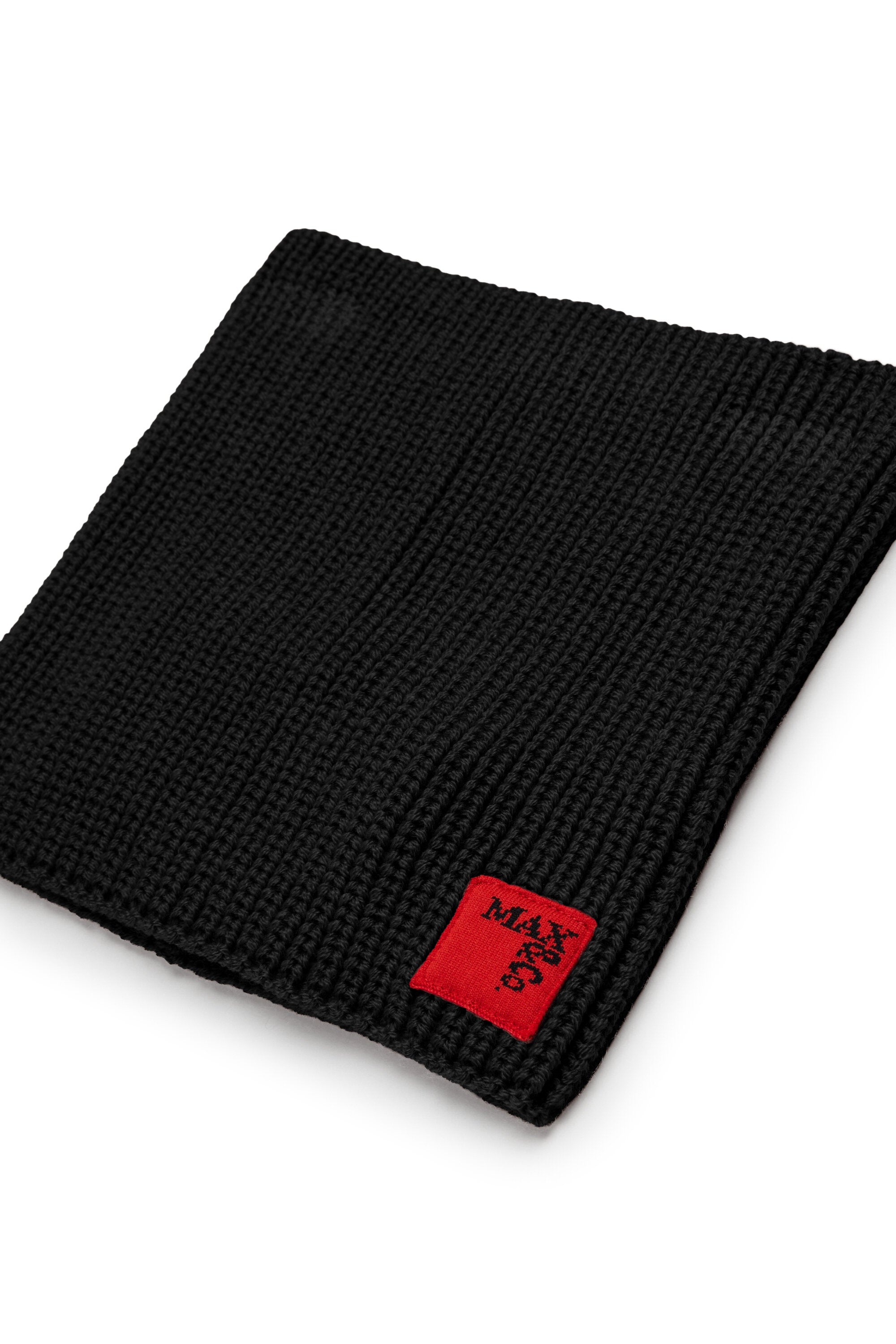 Strickkragen aus Wollgemisch mit Aufnäher
