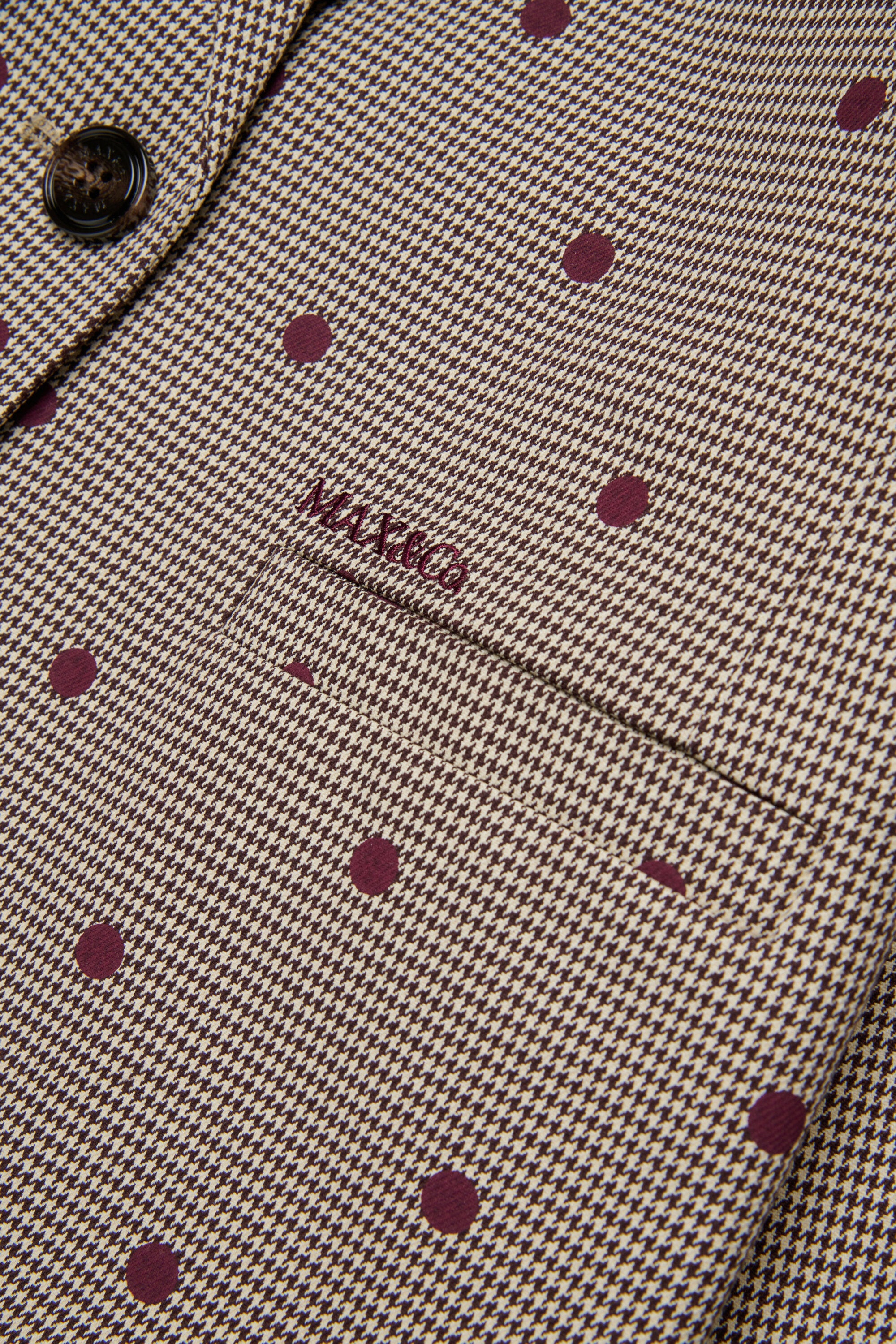 Veste blazer à pois pied-de-poule